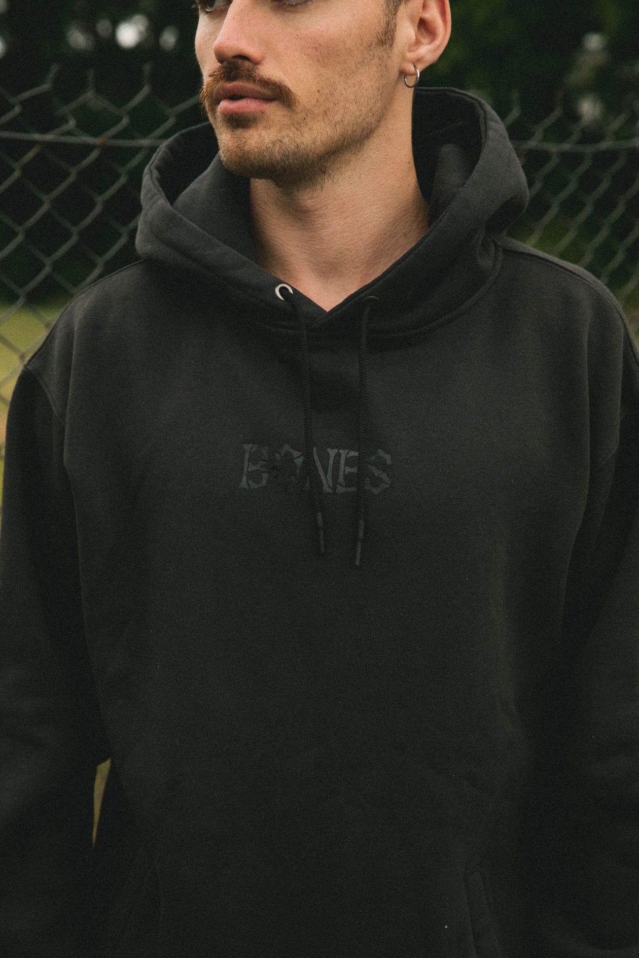 Bones Club Hoodie - Black on Black