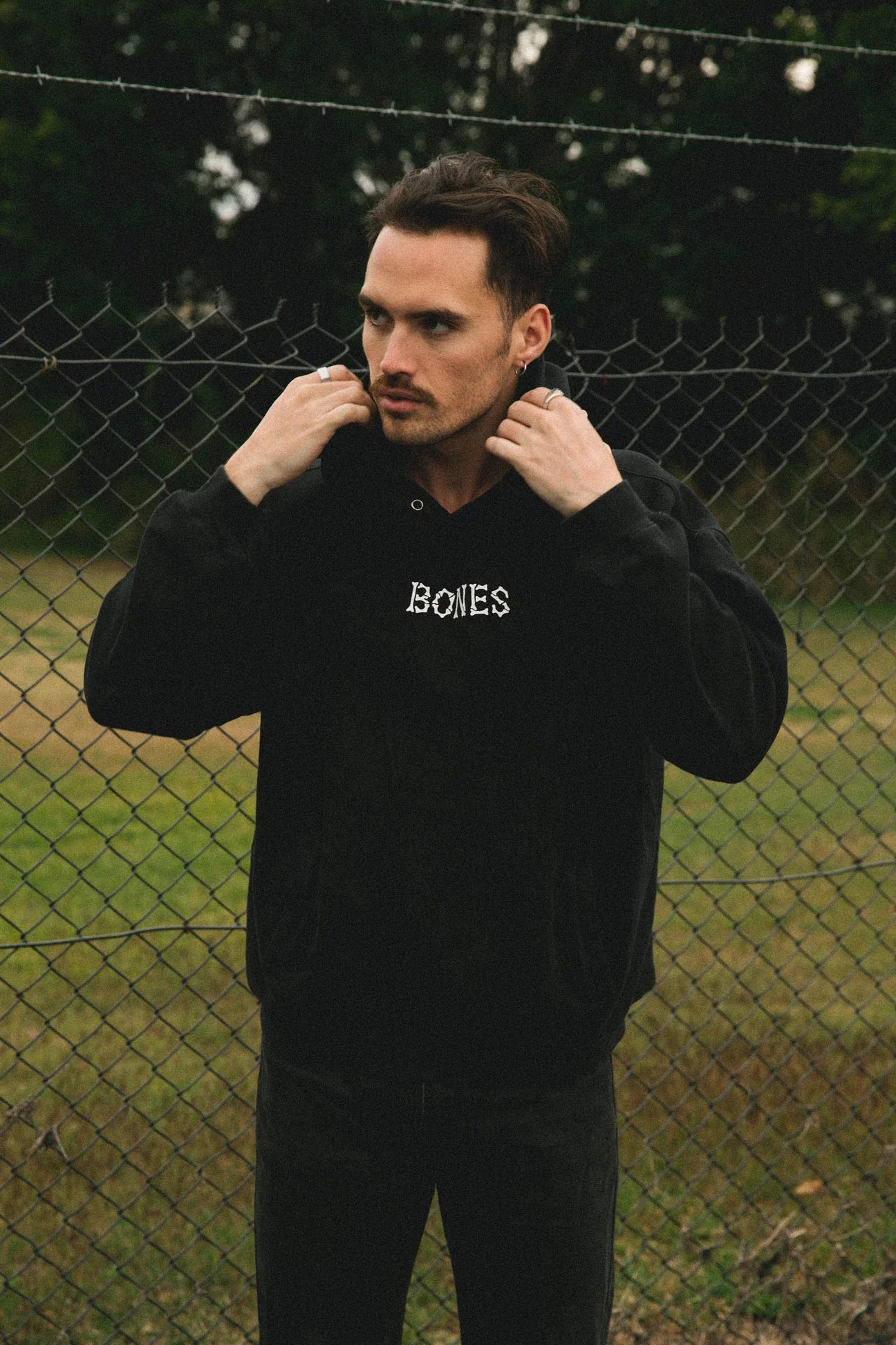 Bones Club Hoodie - Vintage Black