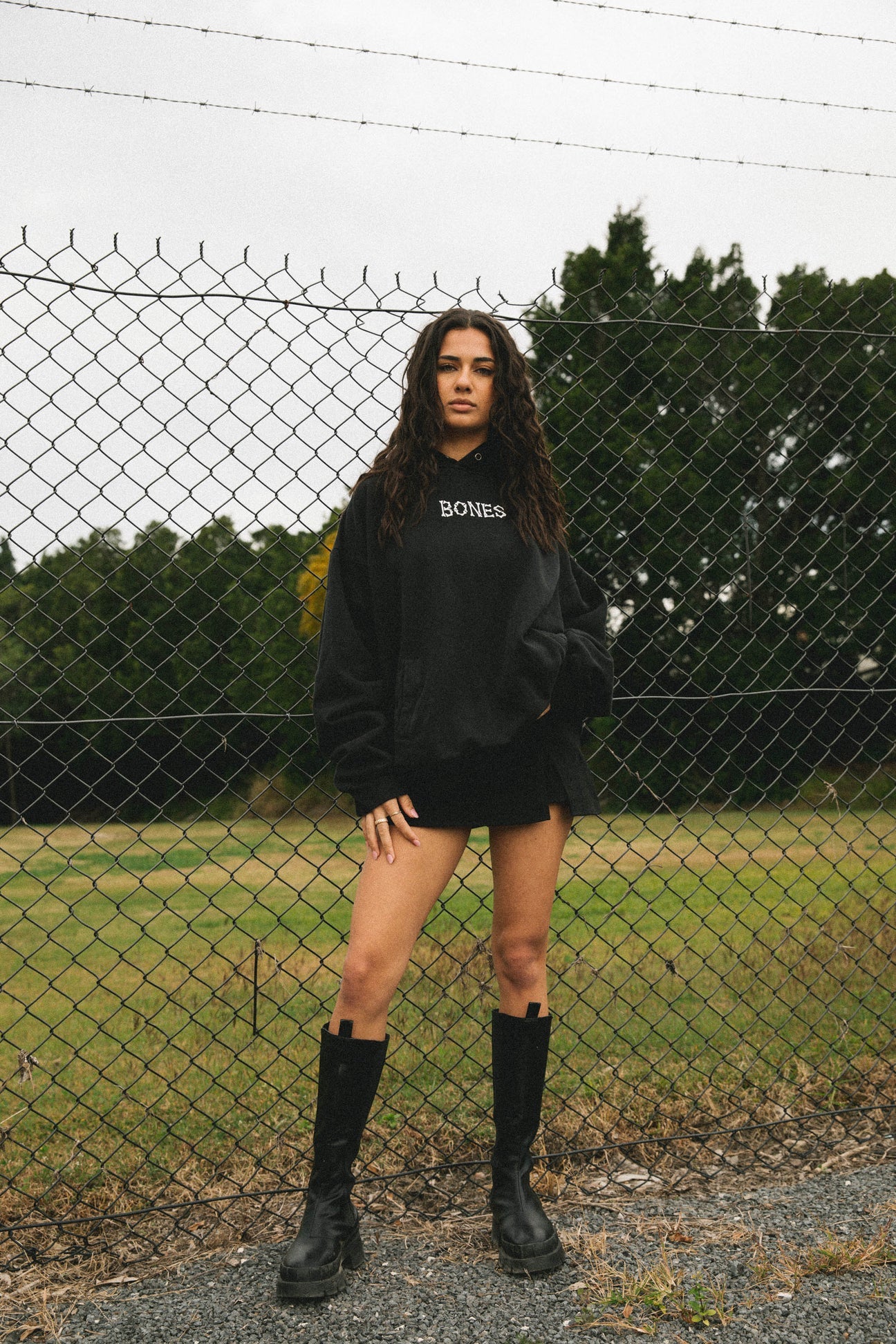 Bones Club Hoodie - Vintage Black