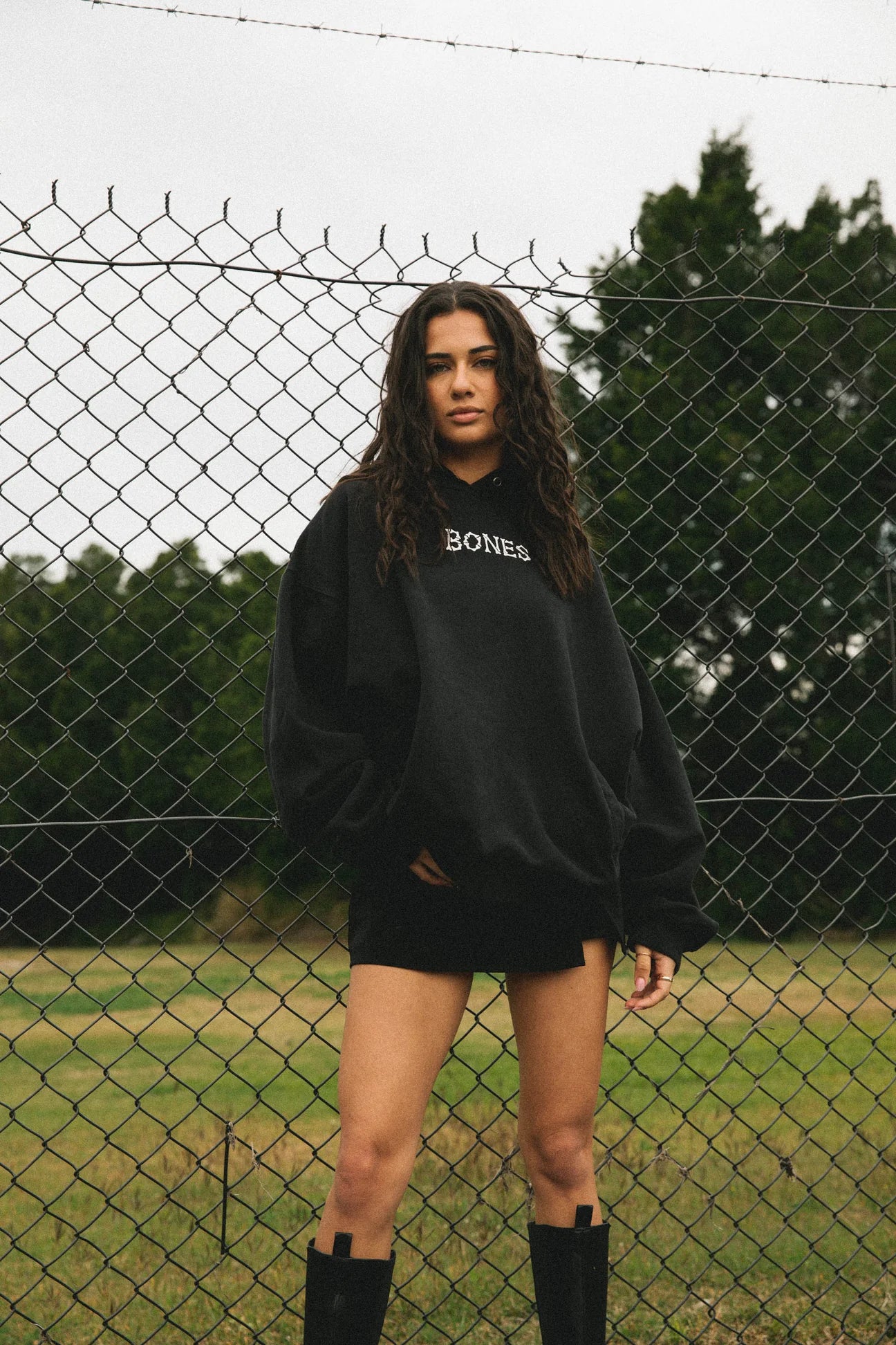 Bones Club Hoodie - Vintage Black