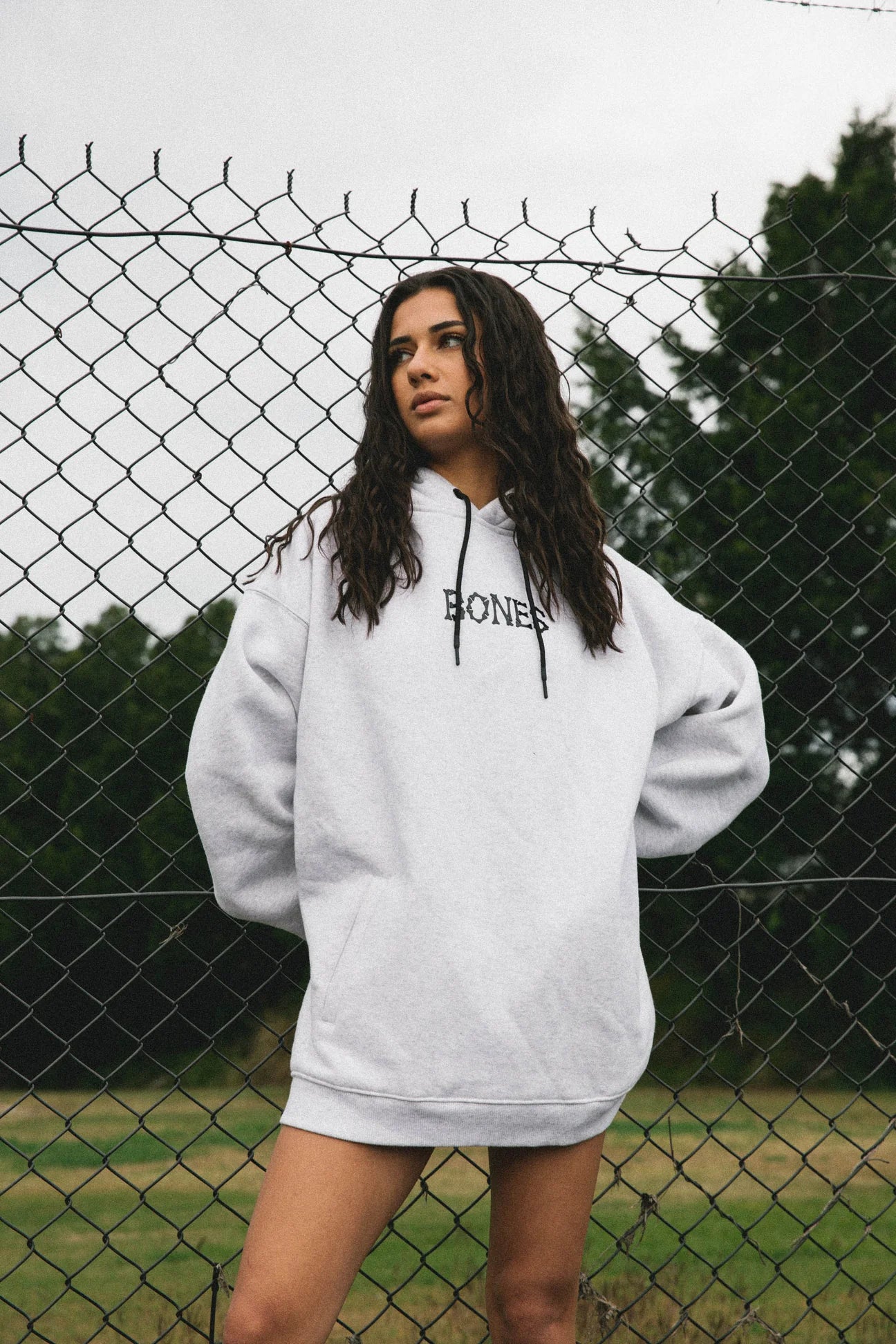 Bones Club Hoodie - Snow Marle