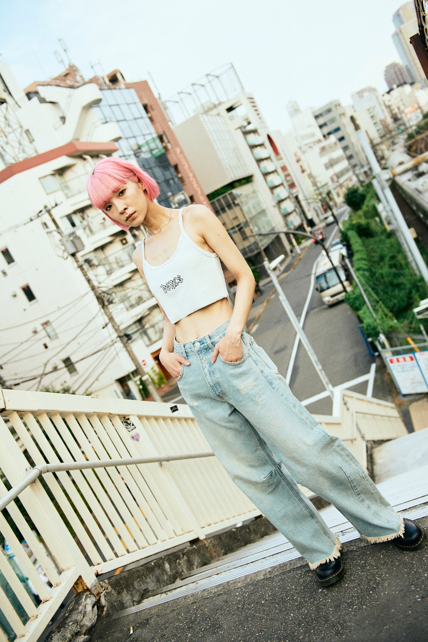 Bones Club Rib Crop - Snow Marle