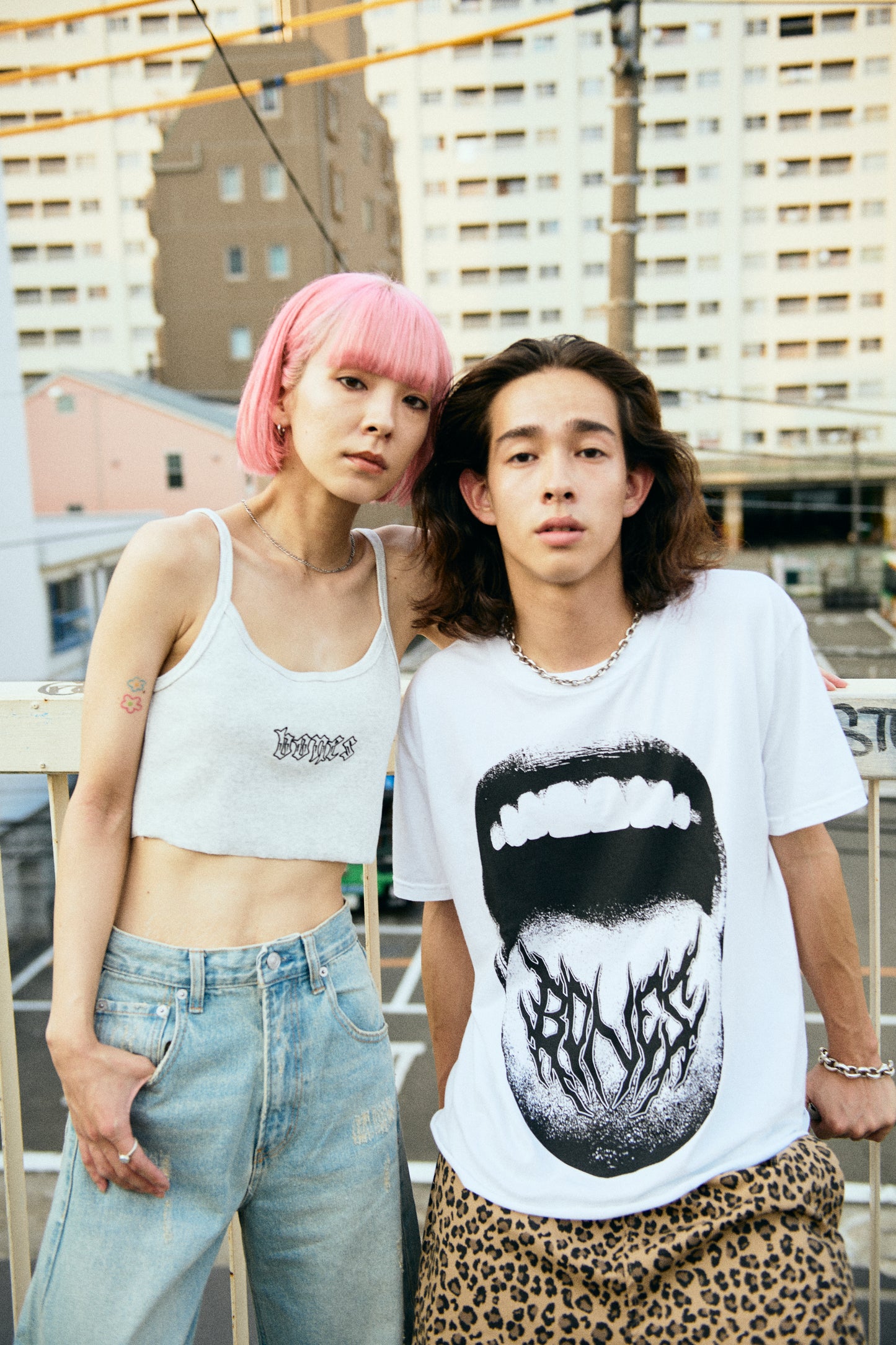 Bones Club Rib Crop - Snow Marle