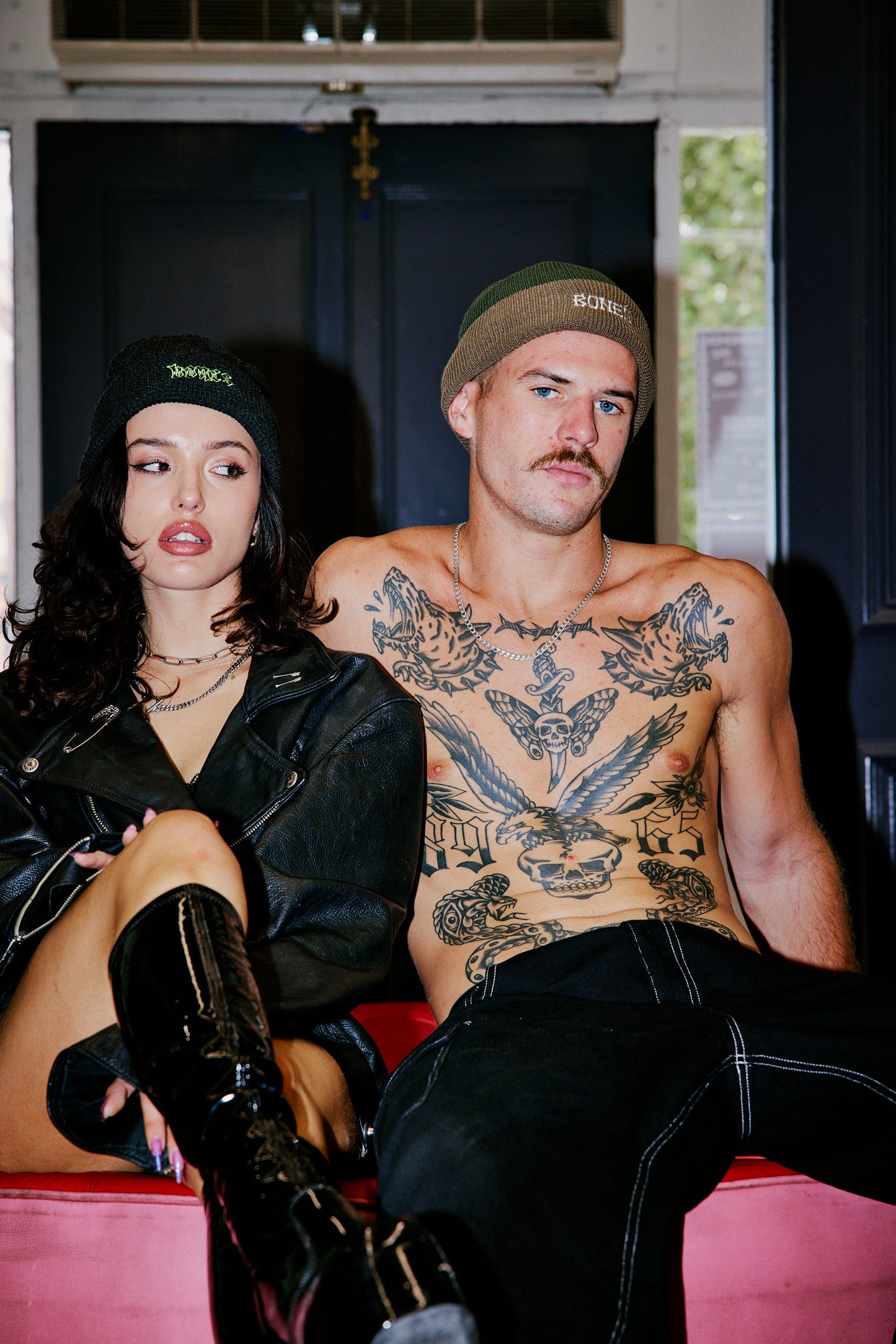 Bones Docker Knit Beanie - Two Tone