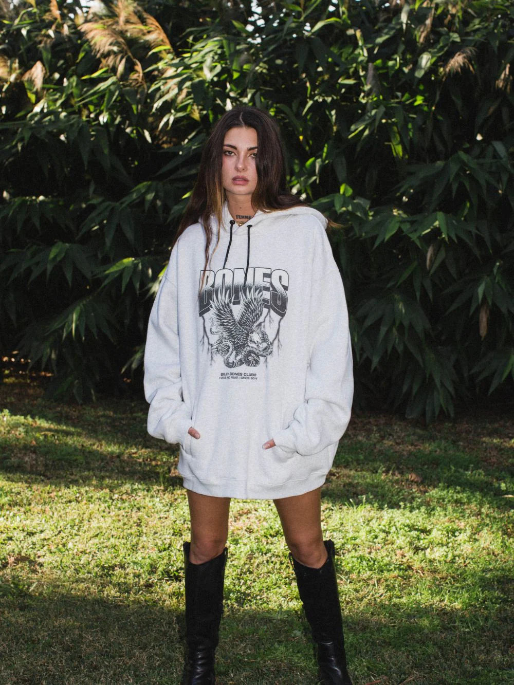 No Fear Hoodie - Snow Marle