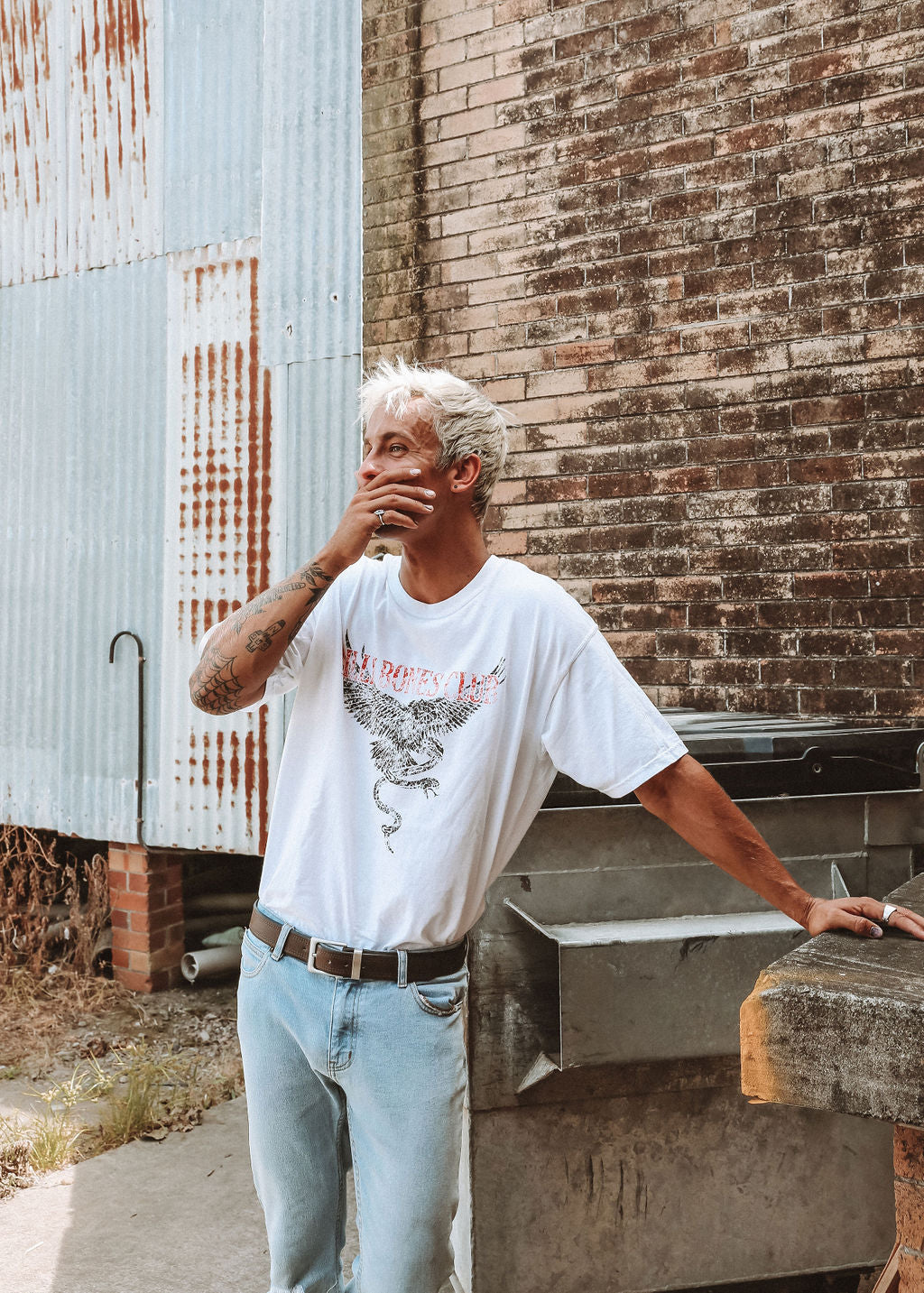 Bird Of Prey Tee - Vintage White