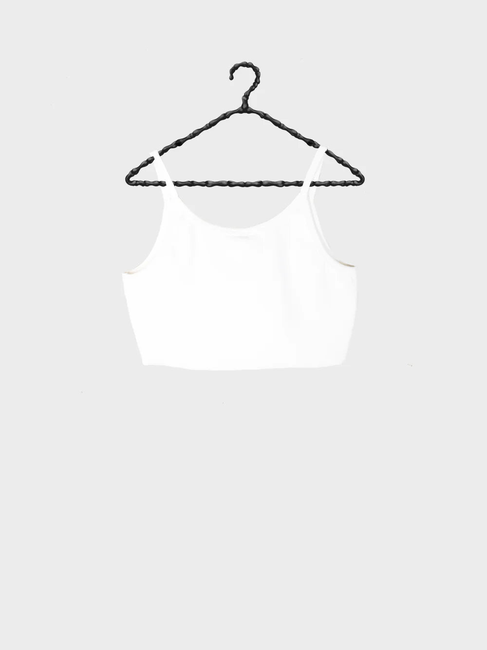 Bones Club Rib Crop - Vintage White