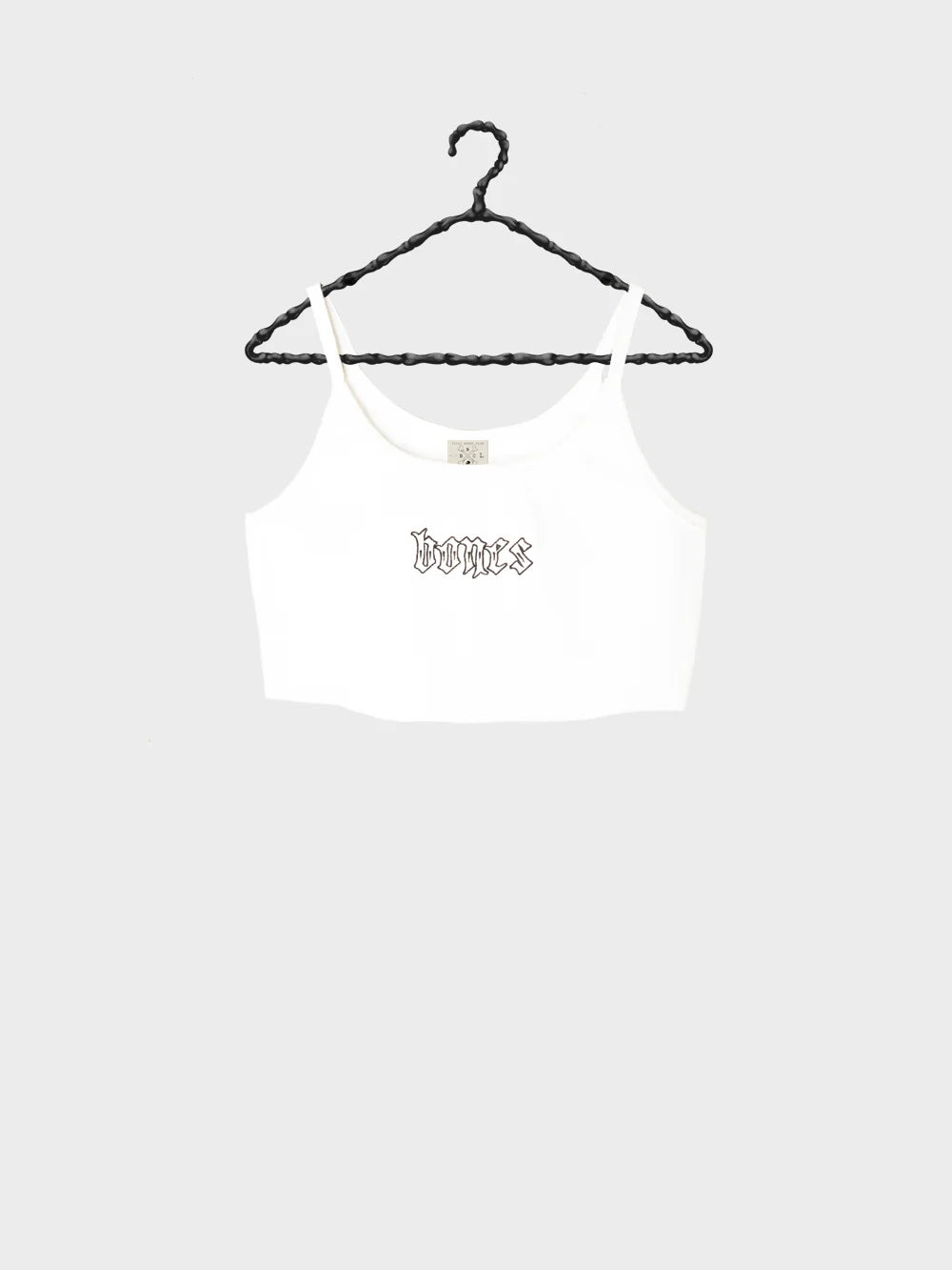 Bones Club Rib Crop - Vintage White