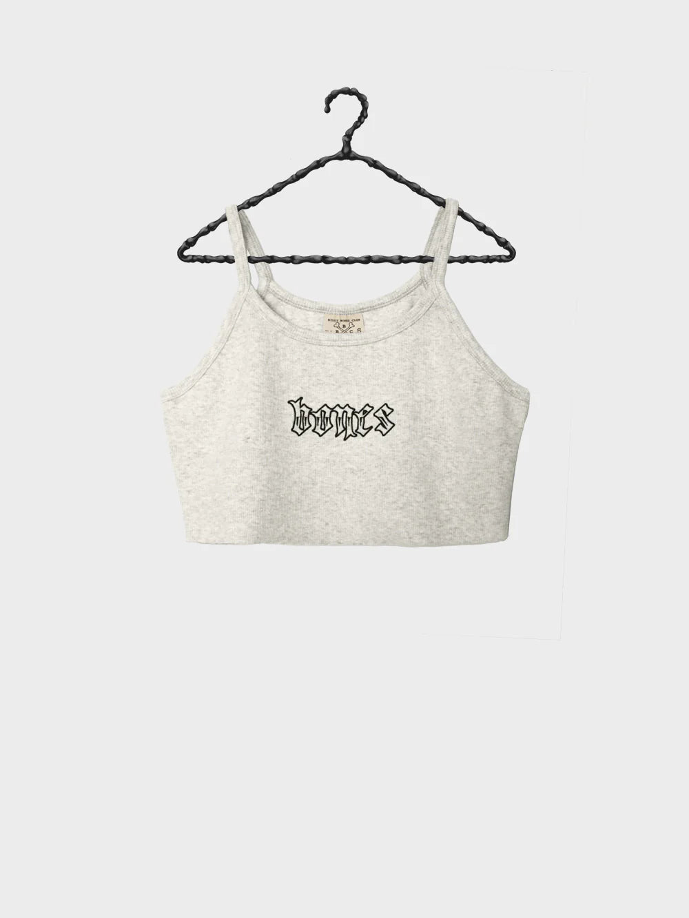Bones Club Rib Crop - Snow Marle