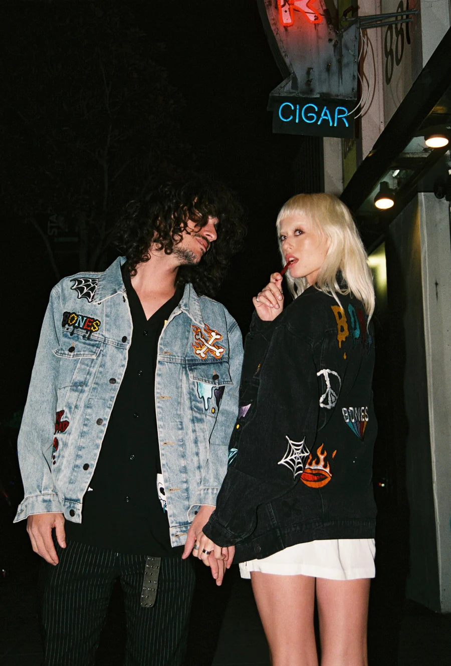 Acid Flash Patch Denim Jacket - Denim