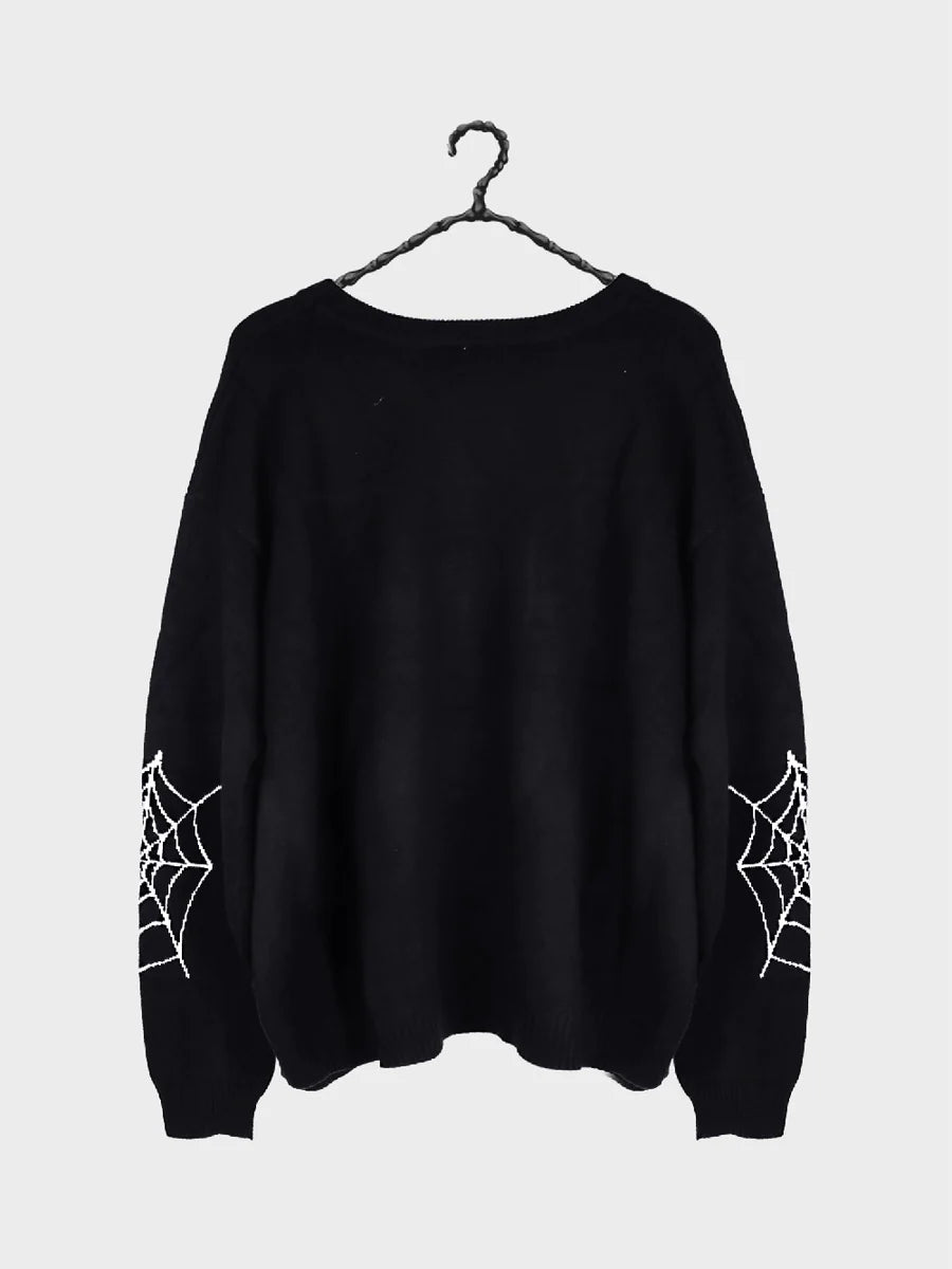 Bones Black Spider Knit