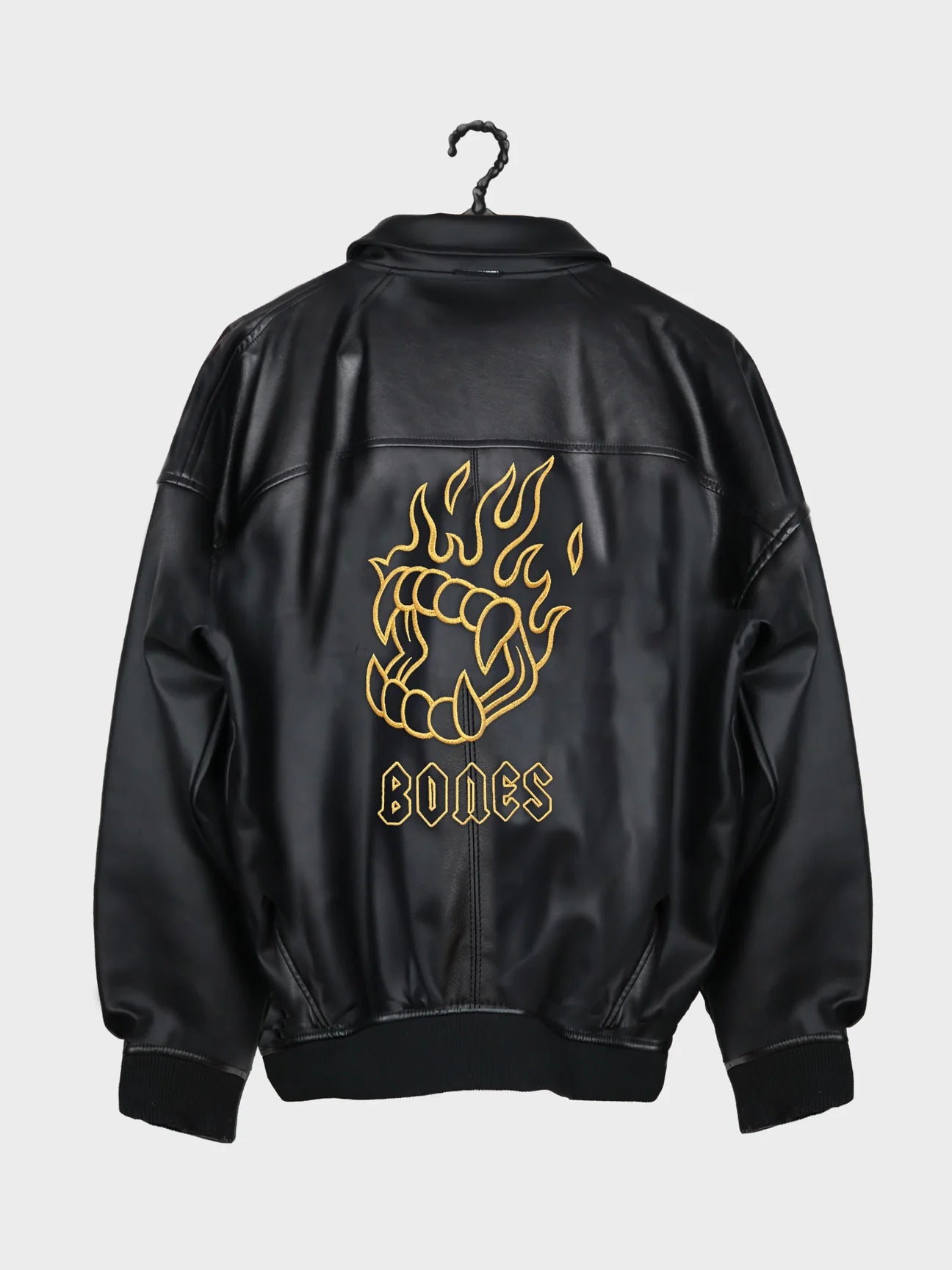 Hot Lips Bomber Leather Jacket
