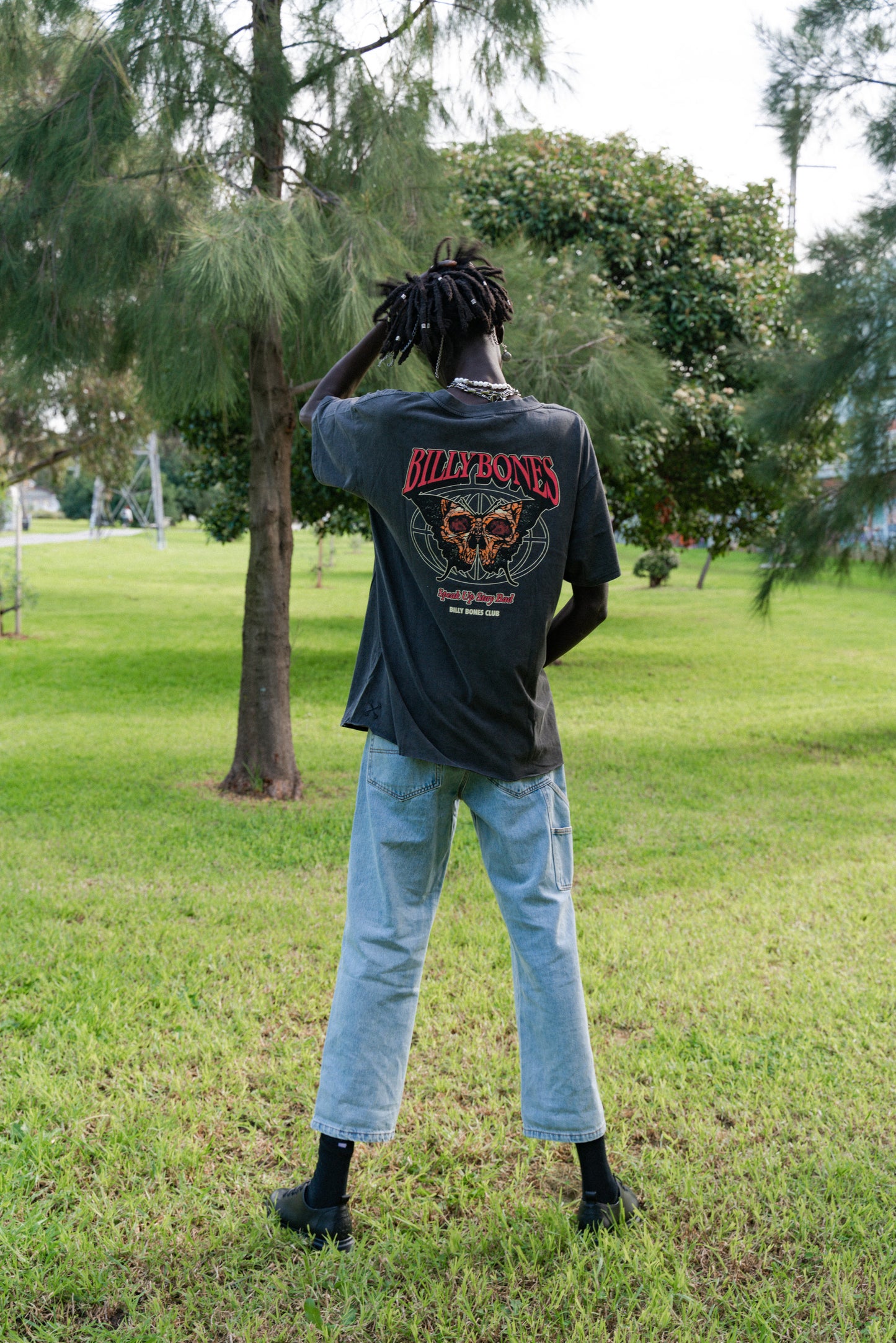 Don't Panic Tee - Washed Black