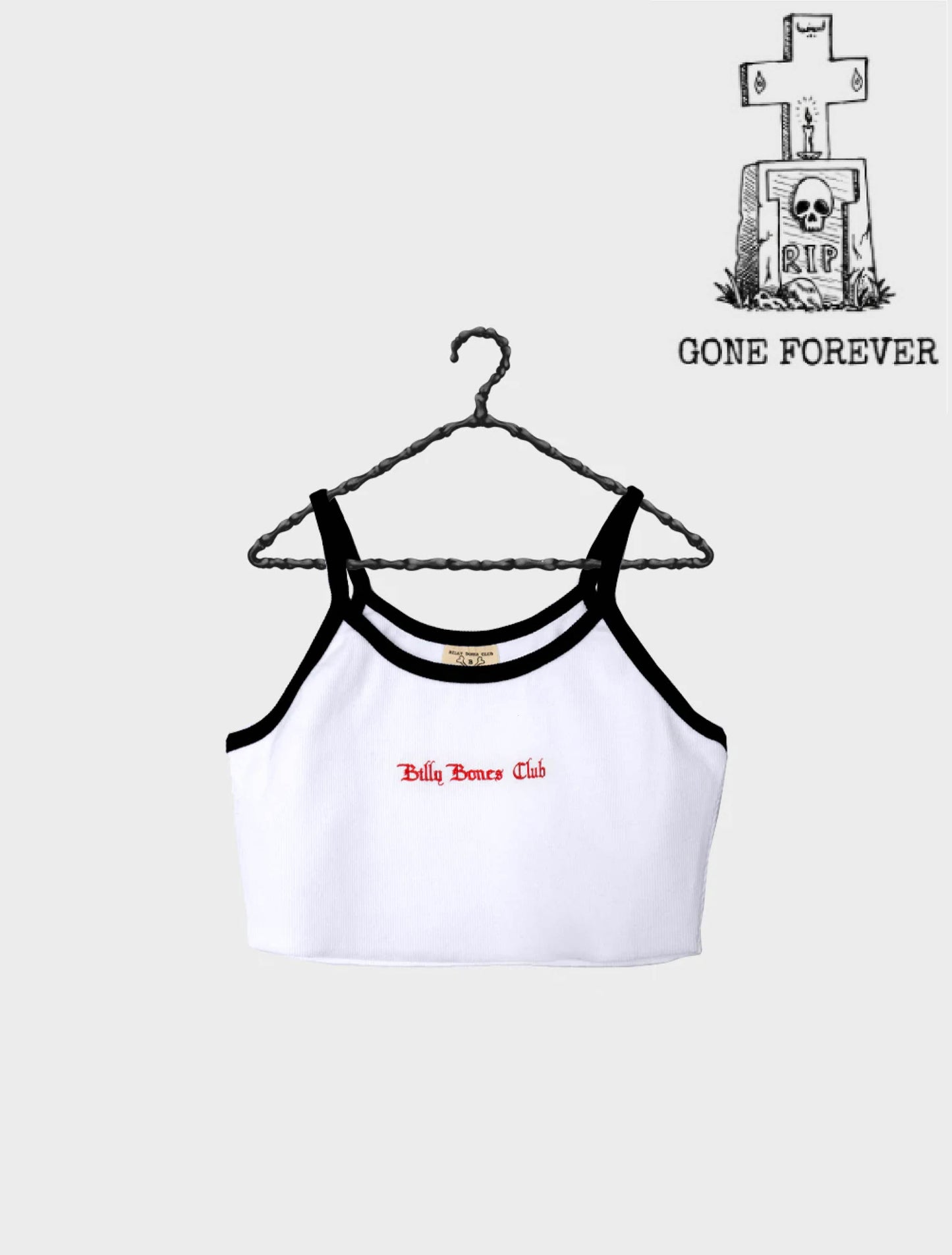 Two Tone Rib Crop - Vintage White