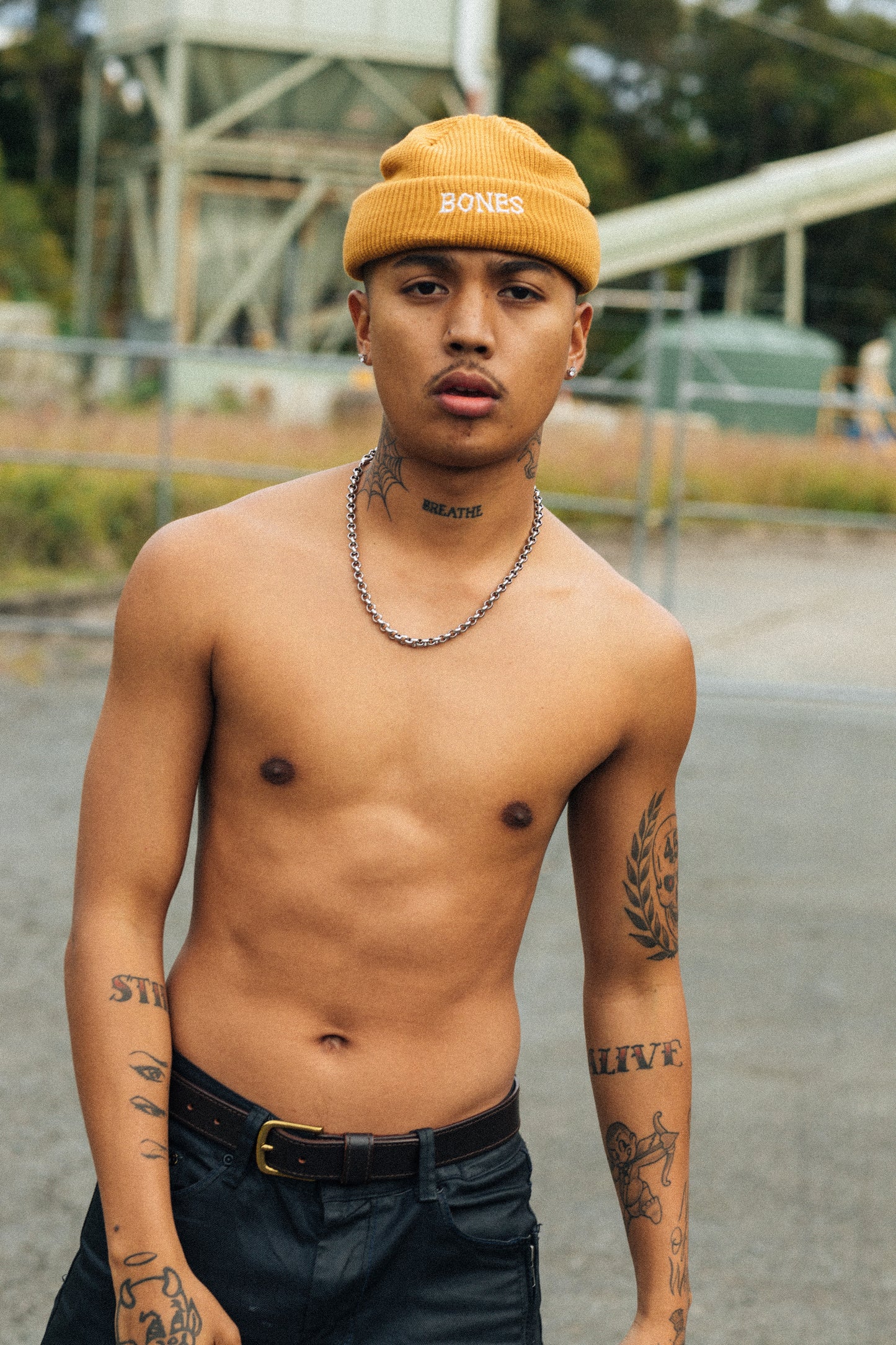 Mustard Bones - Docker knit Beanie