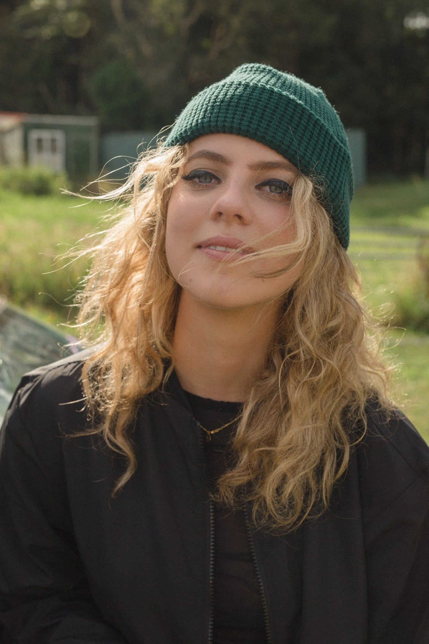 Moss Pit- Waffle Knit Beanie