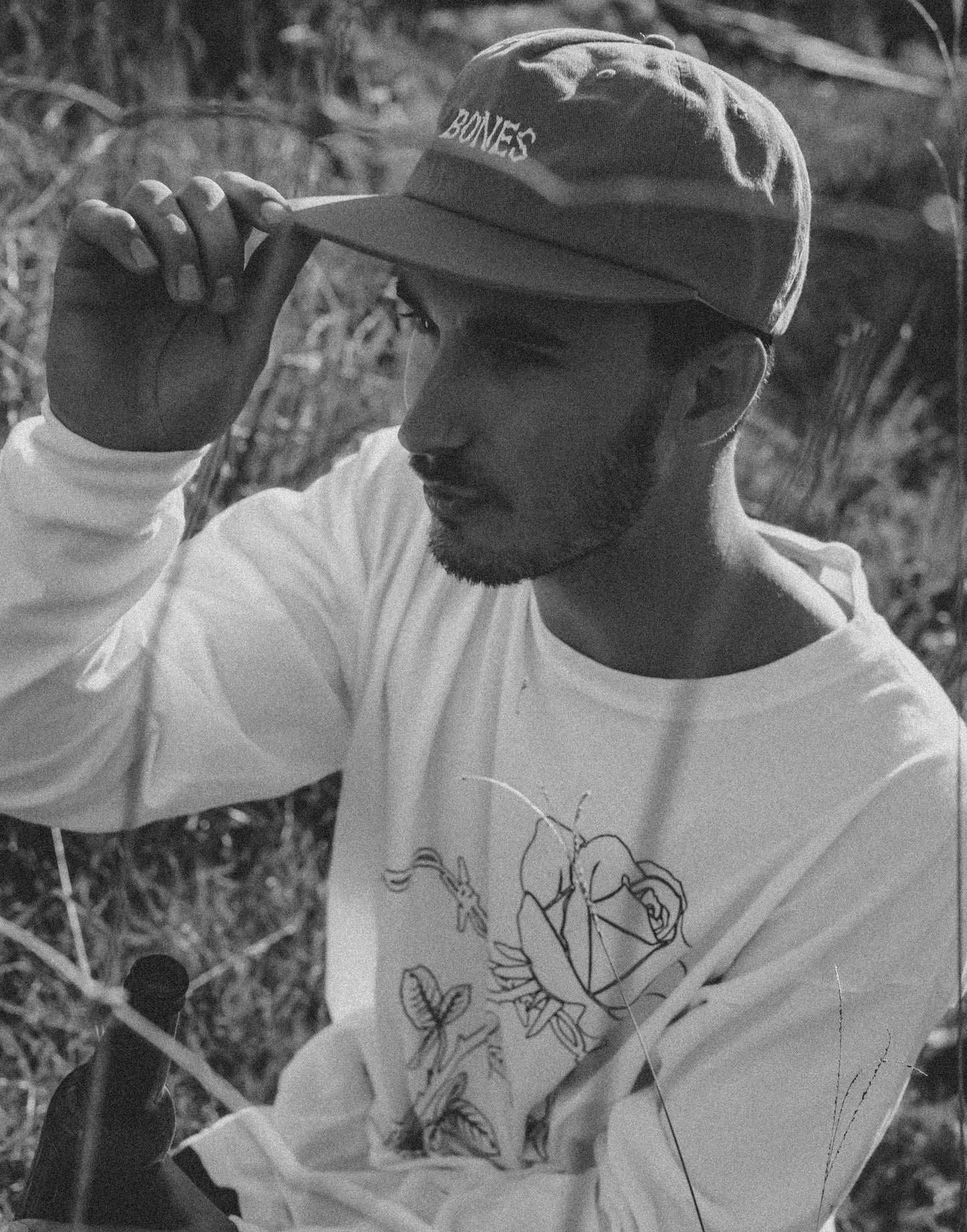 Bones Club Unstructured Cap - Black