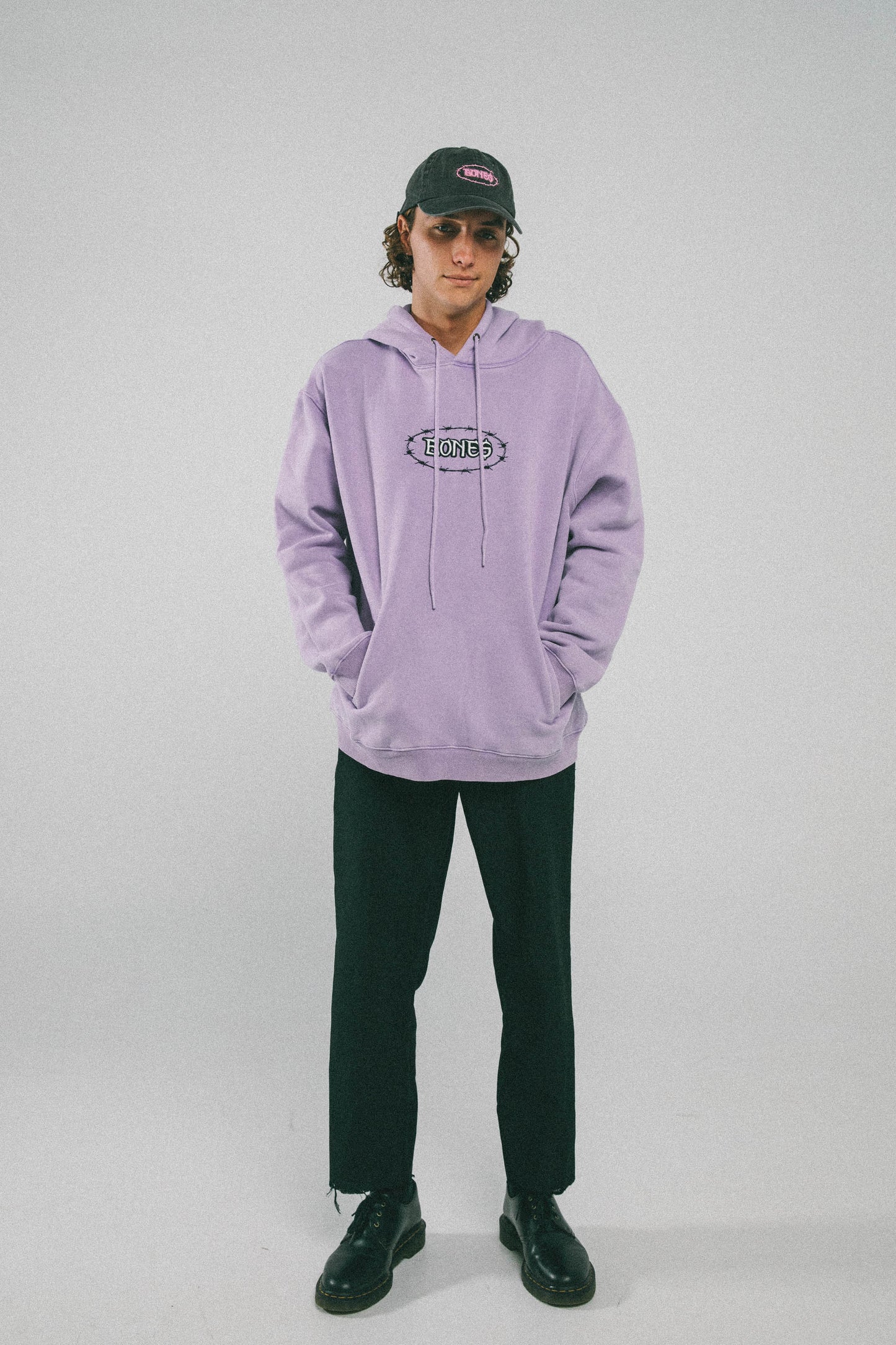 Bones Barb Hoodie - Washed Purple