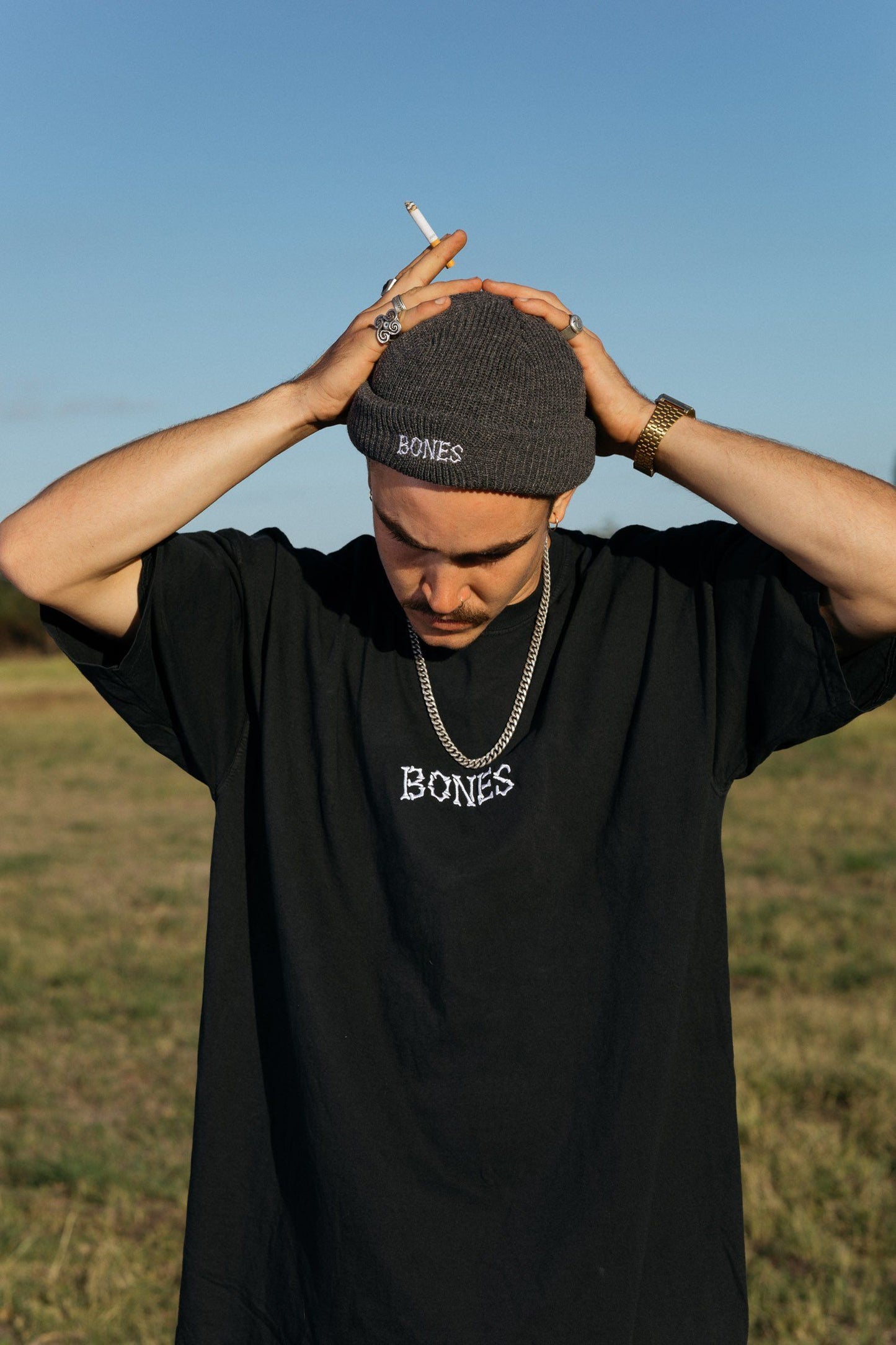 Grey Bones - Docker knit Beanie