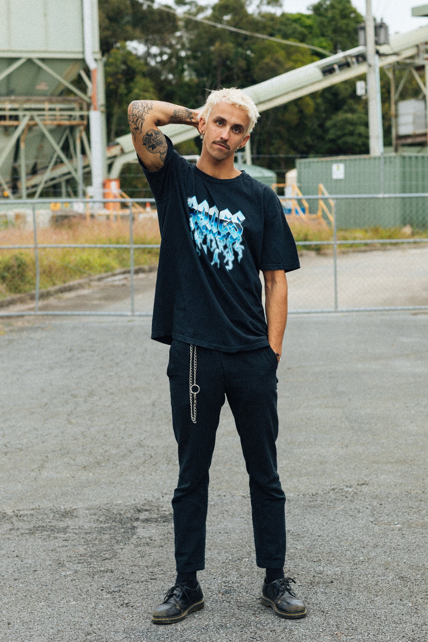 Bolt Bones Tee - Vintage Black