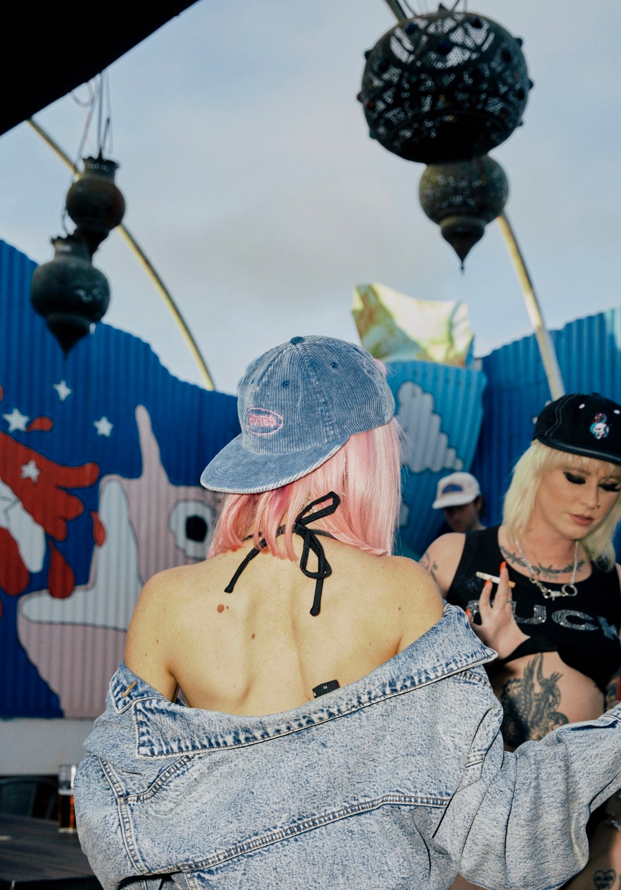 Bones Barb Cord Cap - Midnight Wash