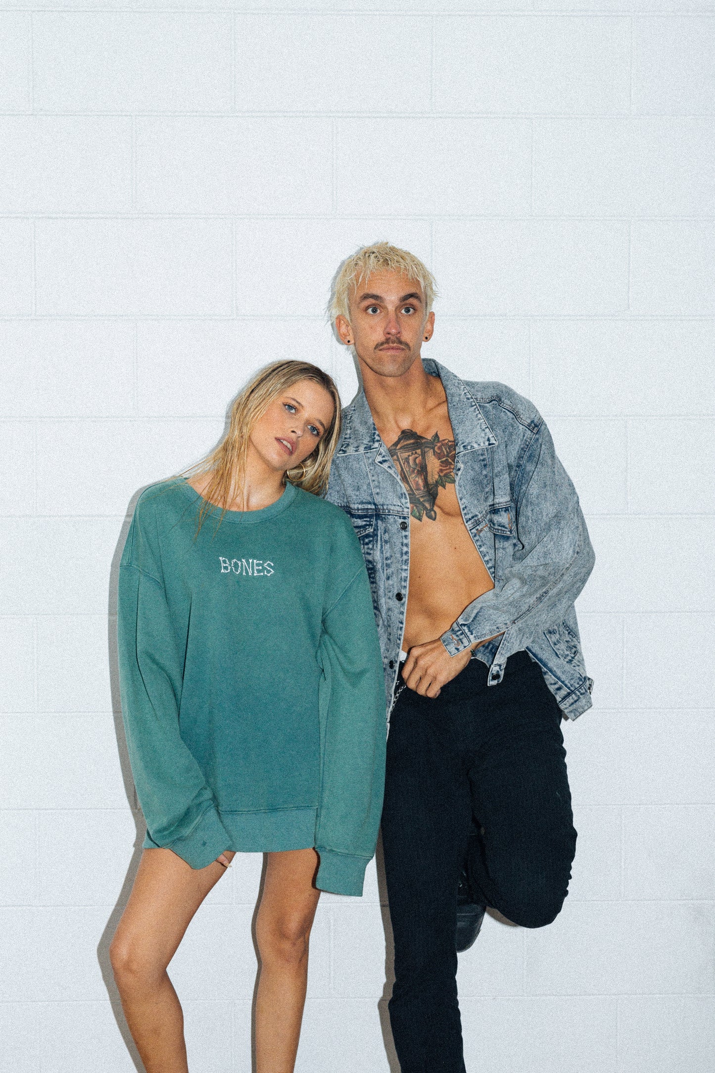 Bones Club Crew Sweater - Seeweed