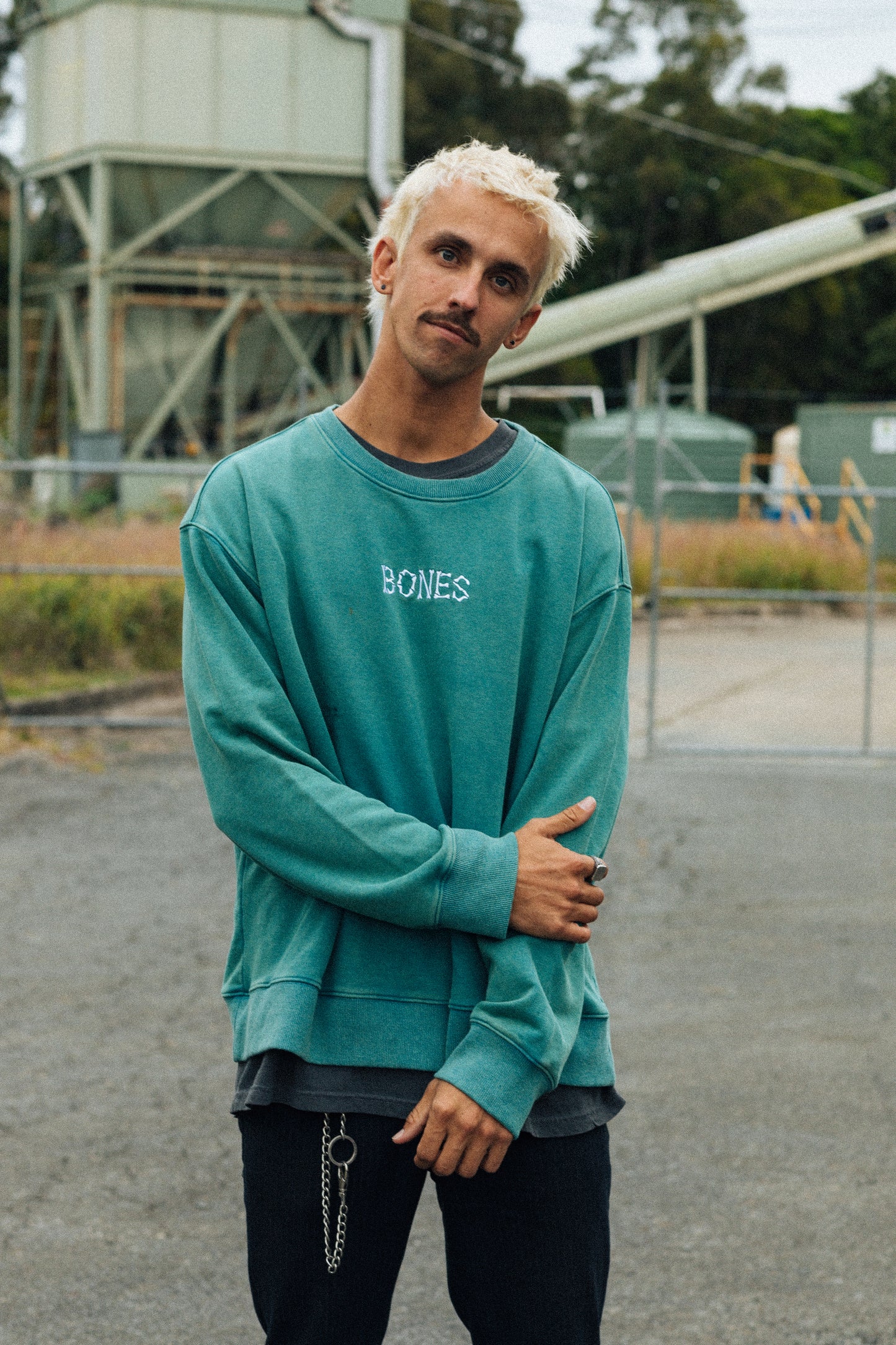 Bones Club Crew Sweater - Seeweed