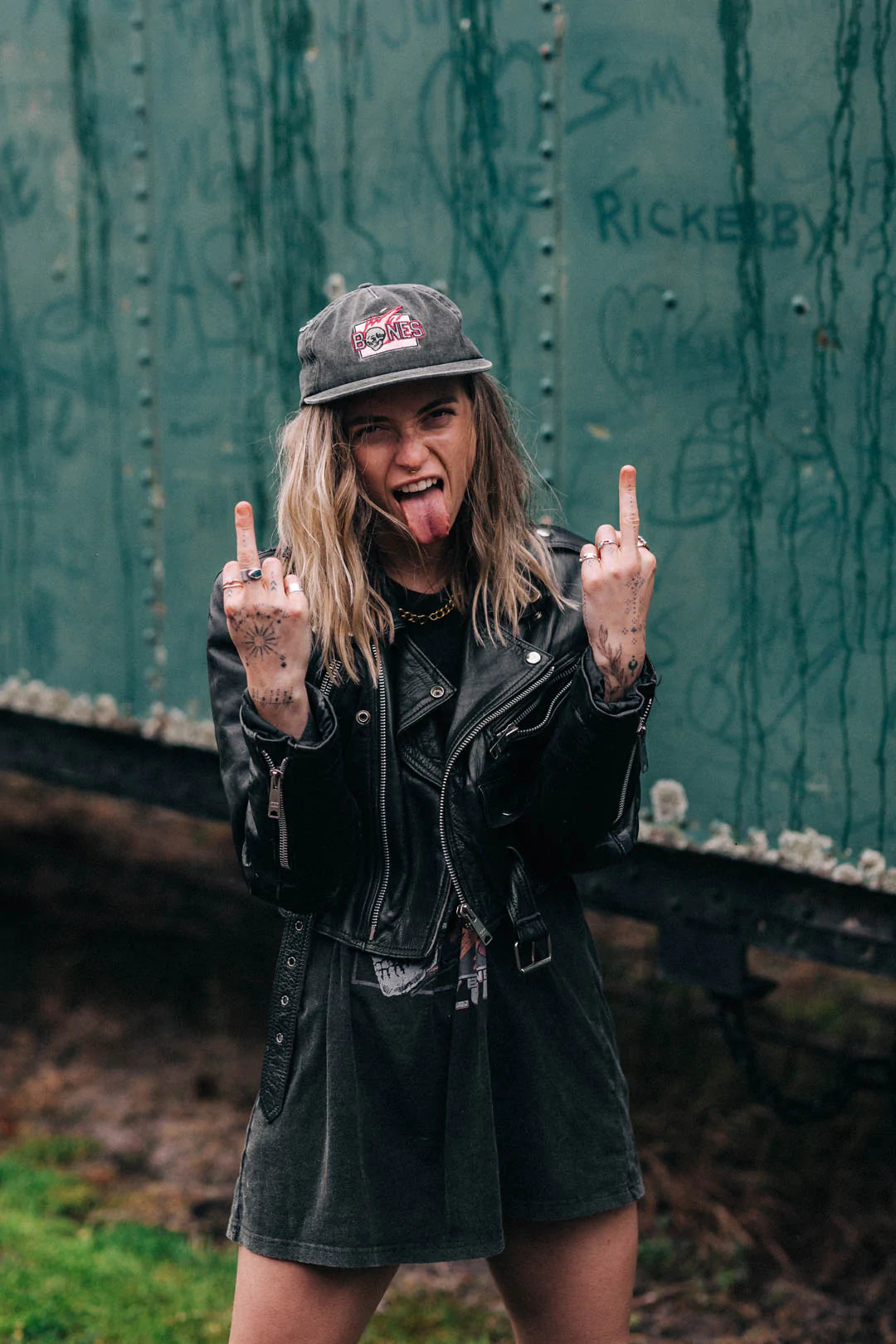 Blazed Unstructured Cap - Washed Black