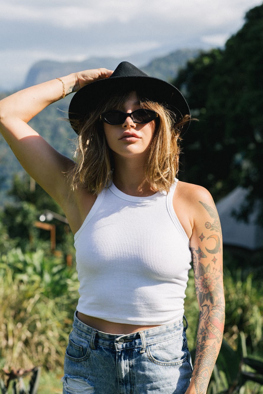 Black Wolf - Wide Brim Fedora