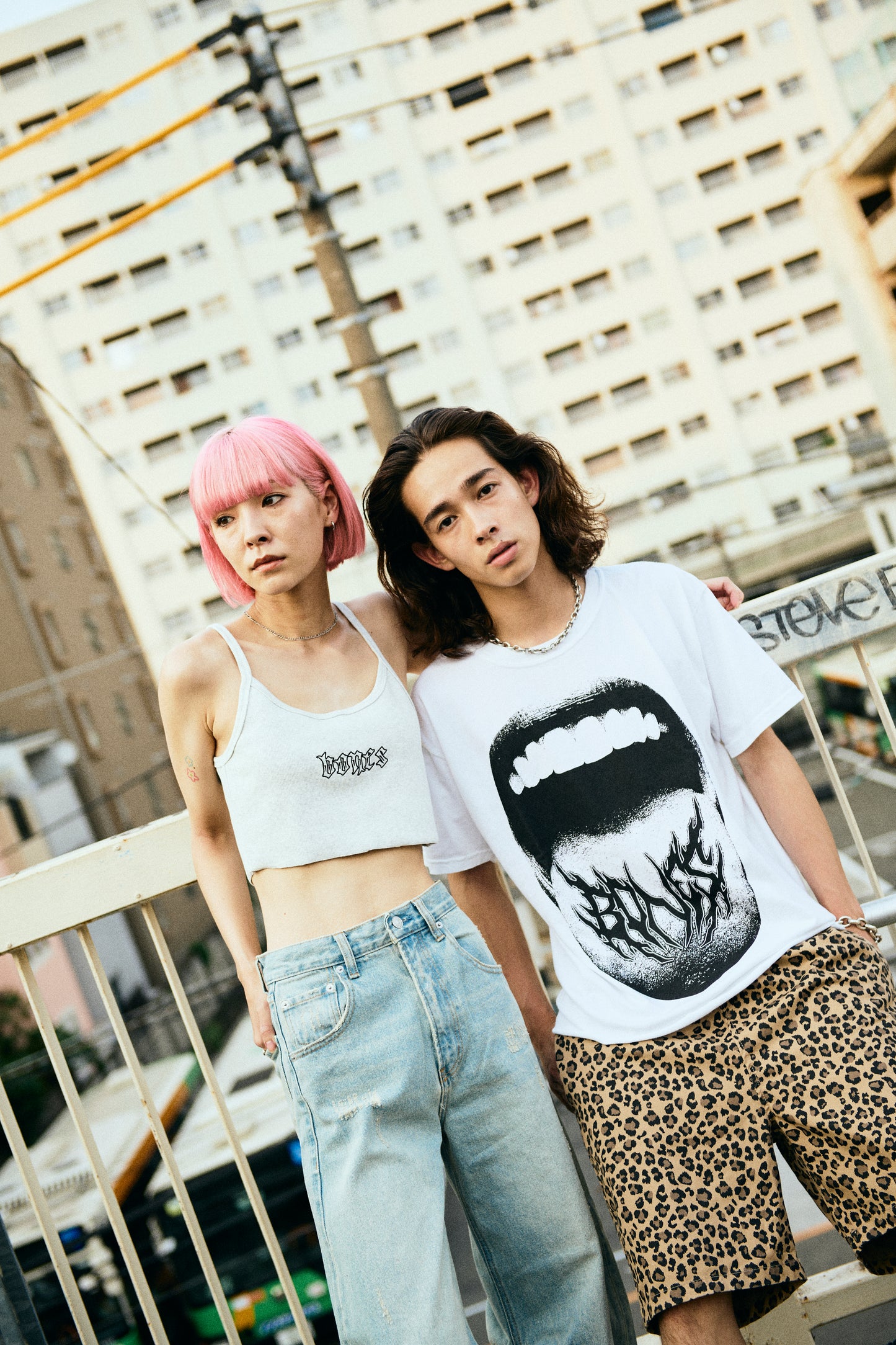 Mad Mouth Chopped Tee Vintage White