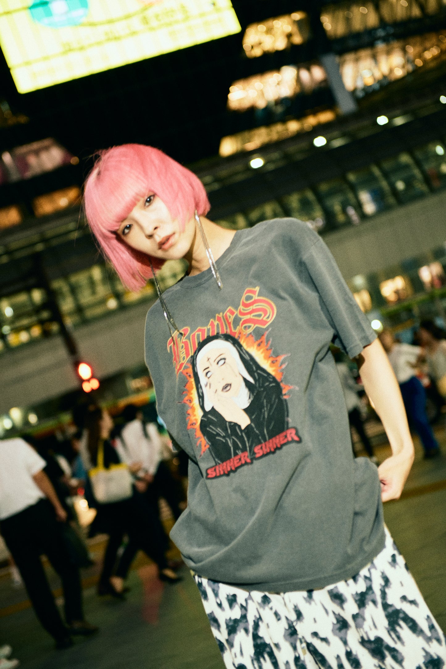 Sinner Tee - Washed Black