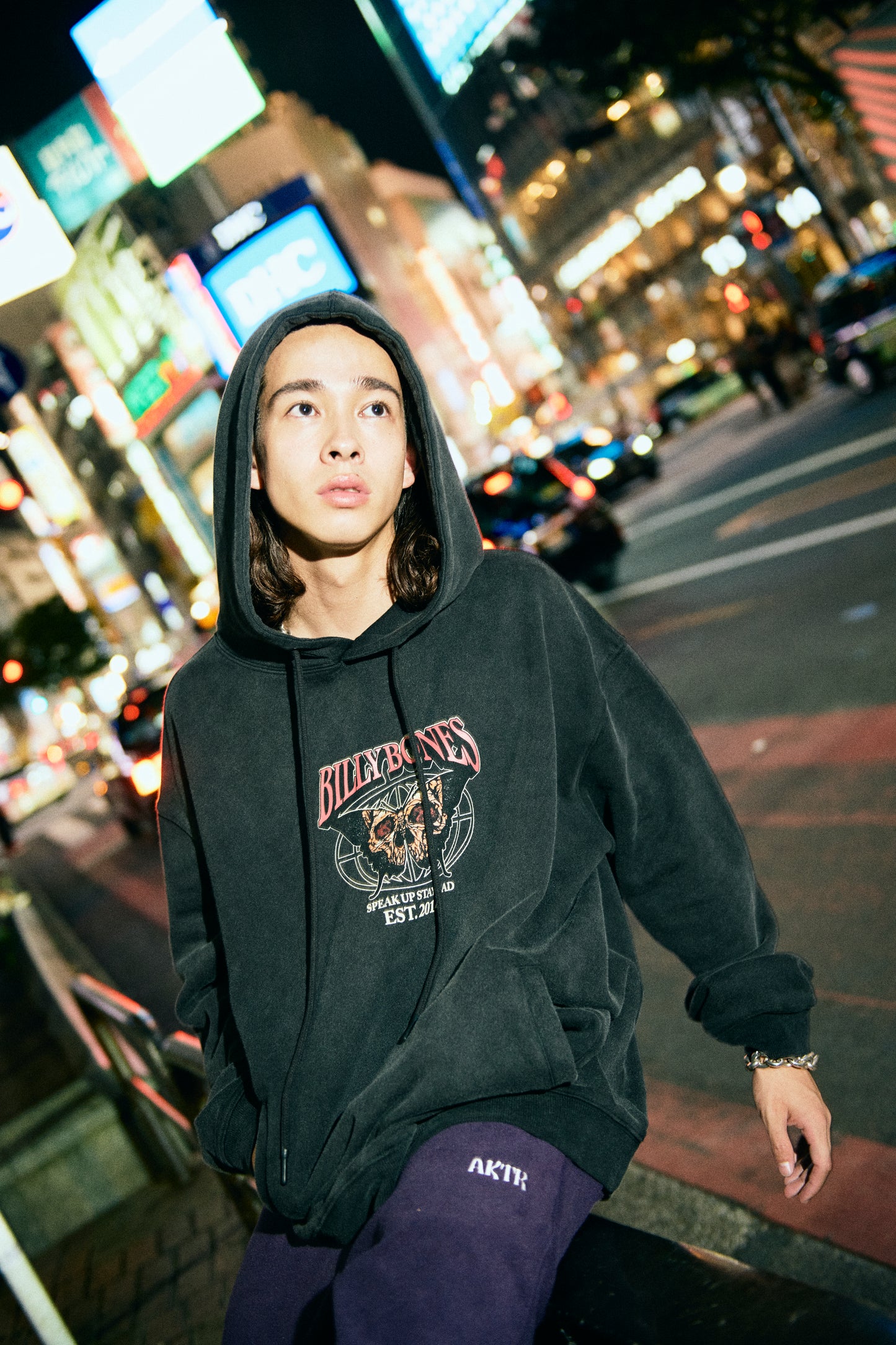 Don't Panic Hoodie - Acid Black