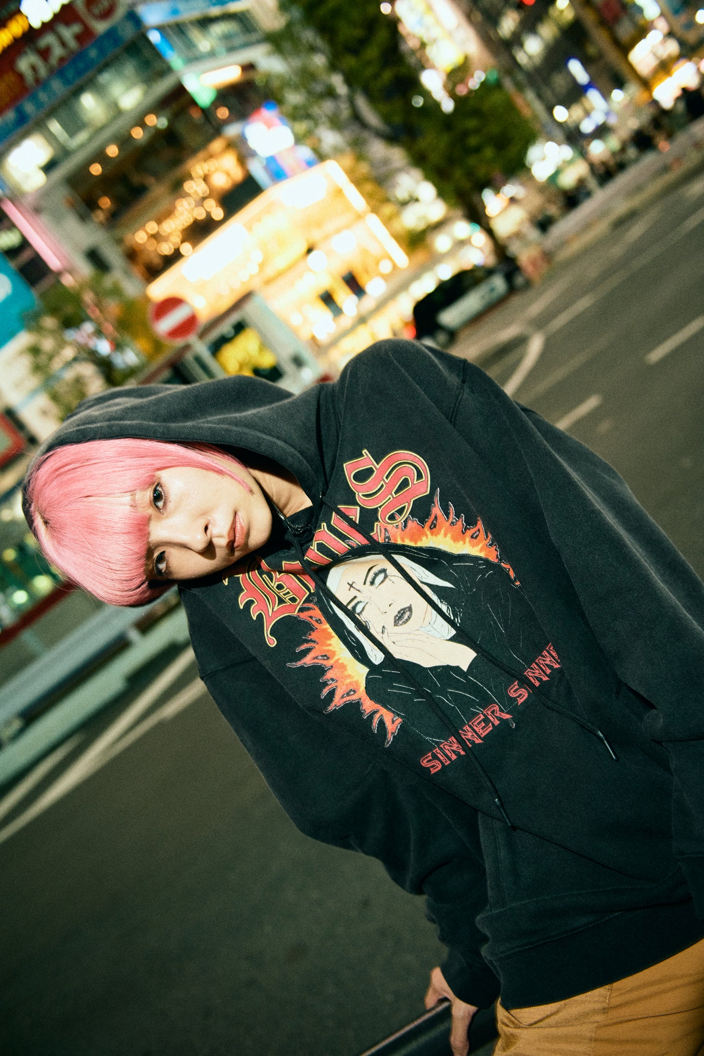 Sinner Hoodie - Vintage Black