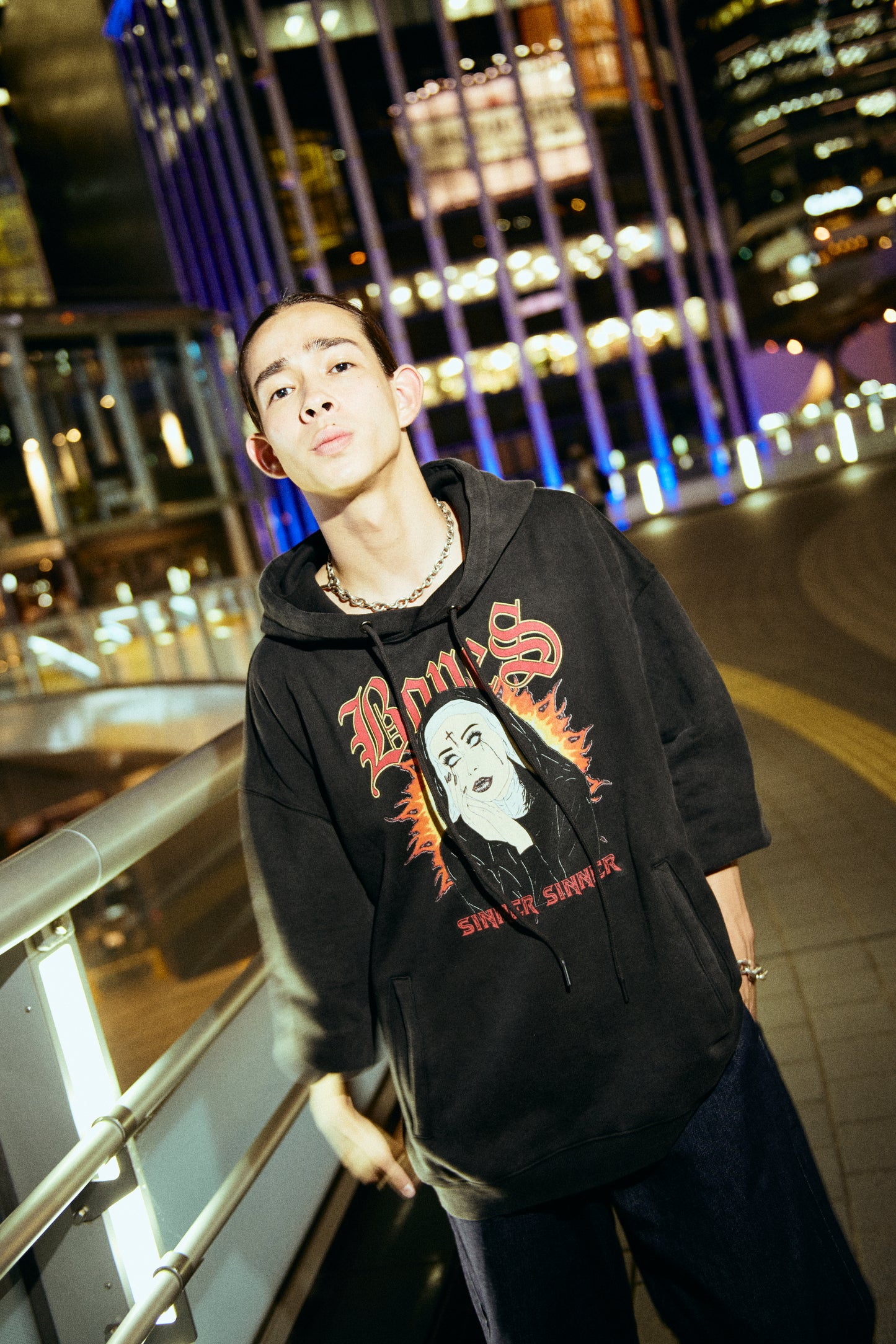 Sinner Hoodie - Vintage Black