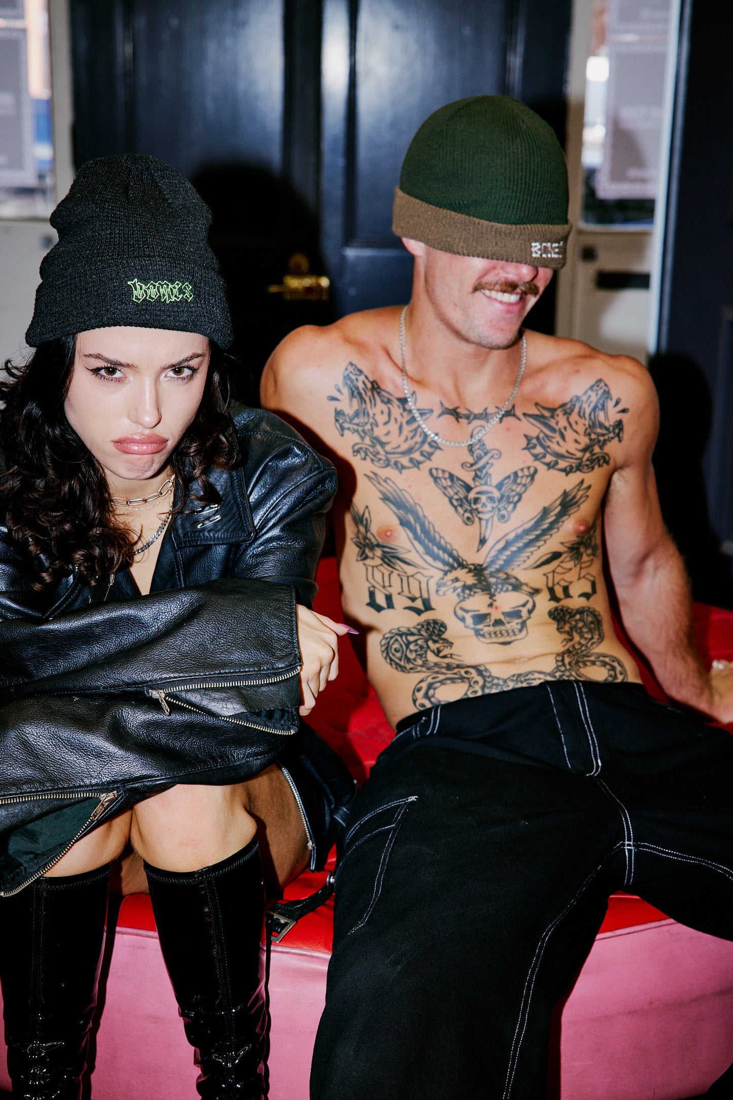 Bones Docker Knit Beanie - Two Tone