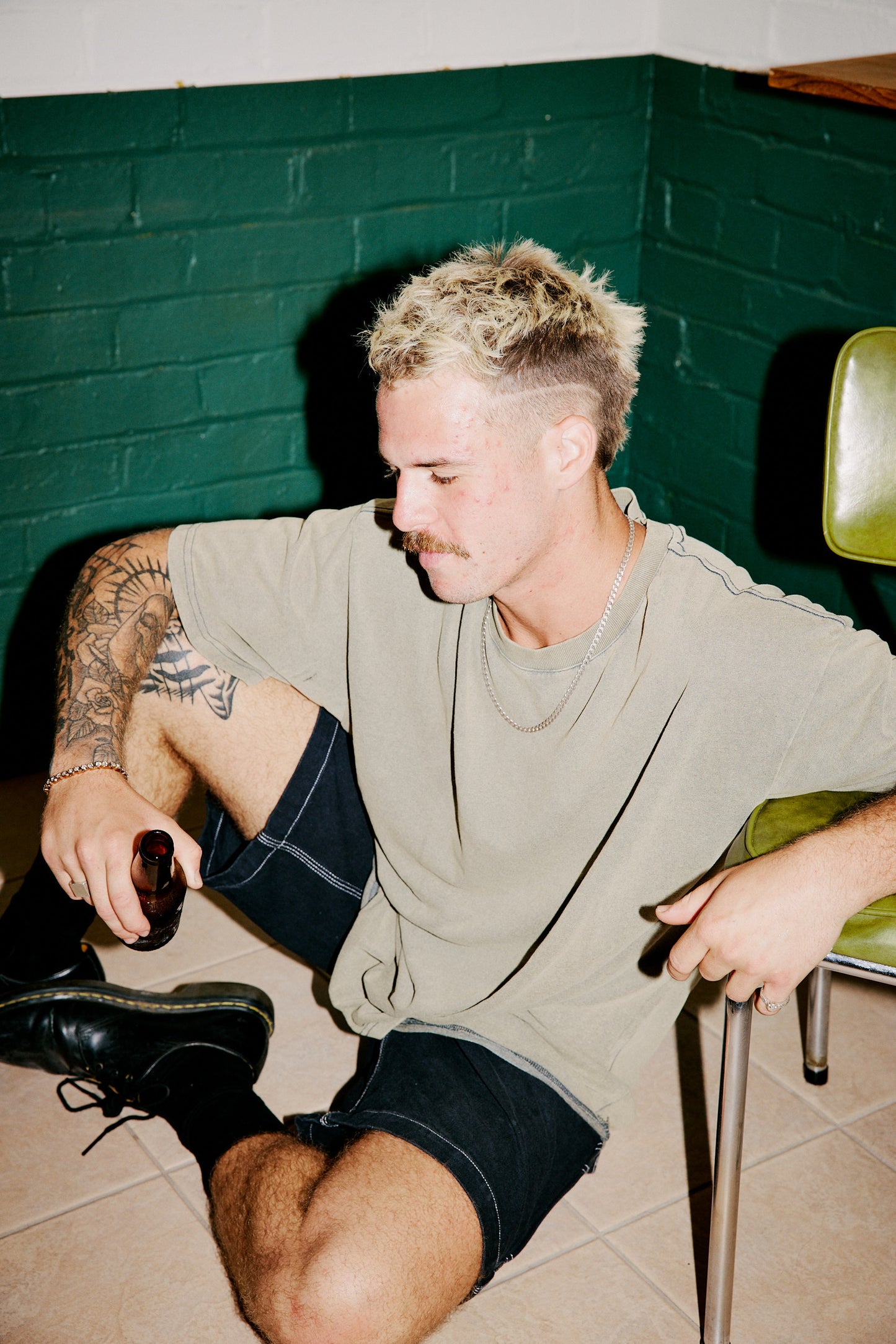 Bare Bones Tee - Washed Sage