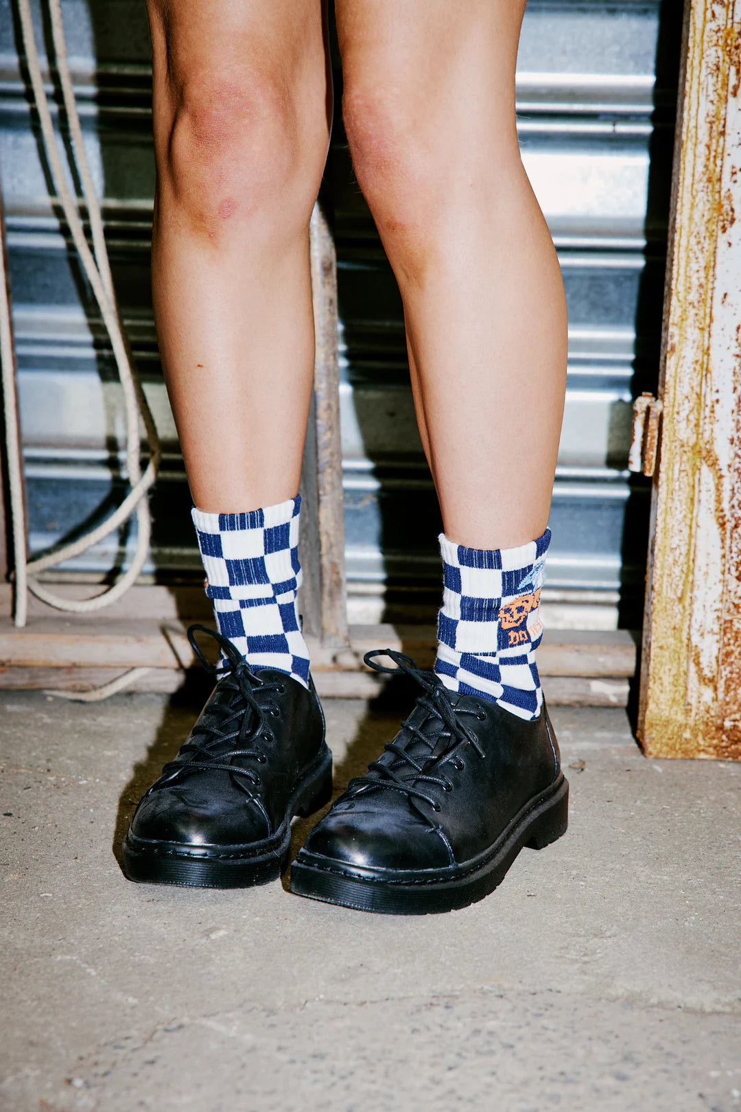 Cherry Bomb Socks - Checkered