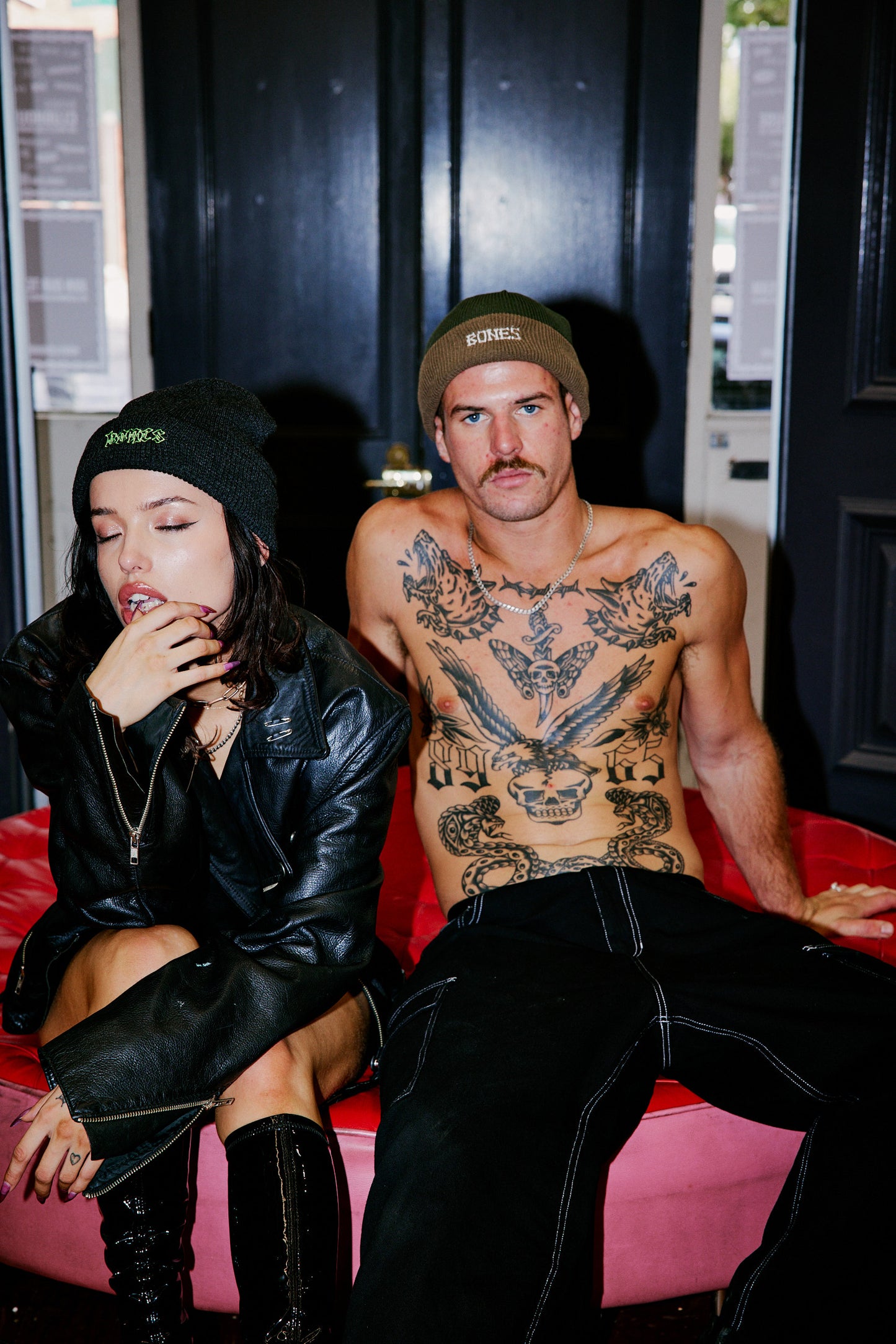 Bones Docker Knit Beanie - Two Tone