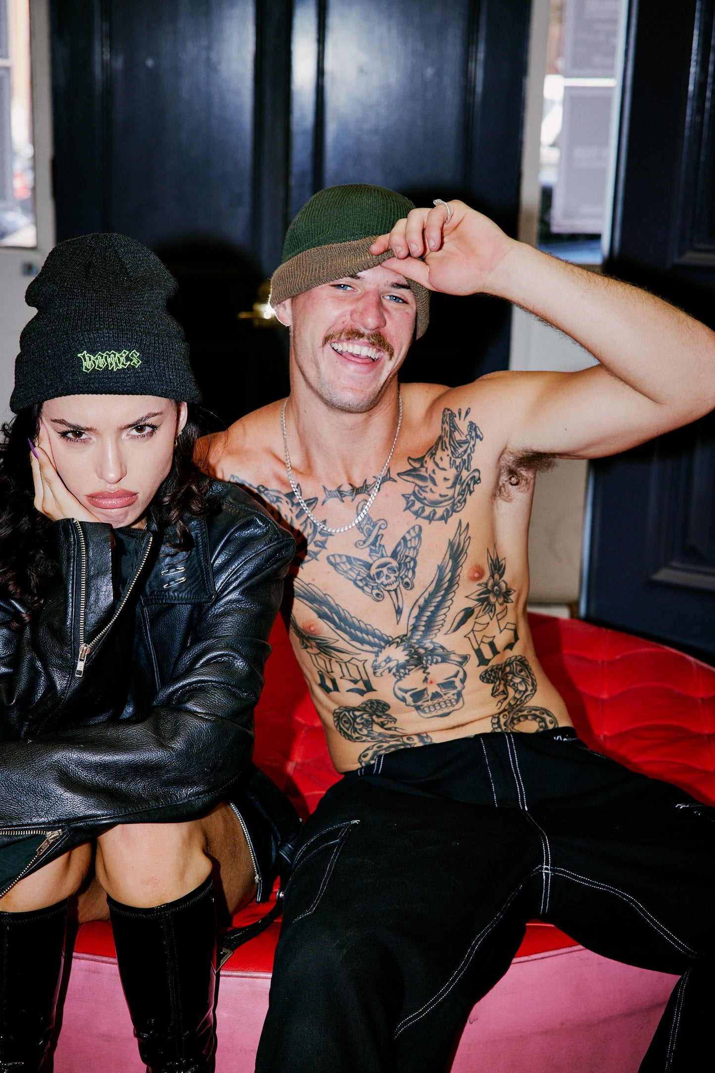 Bones Docker Knit Beanie - Two Tone