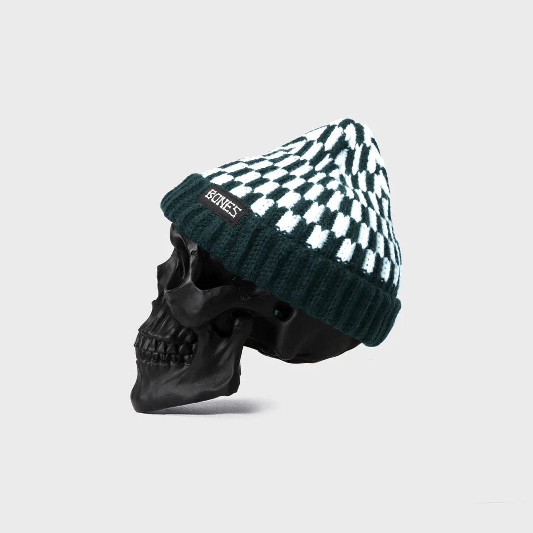 Checker Bones Docker Knit Beanie