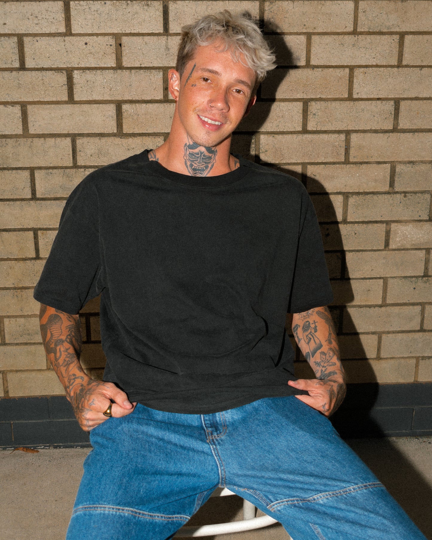 Bare Bones Tee - Acid Black