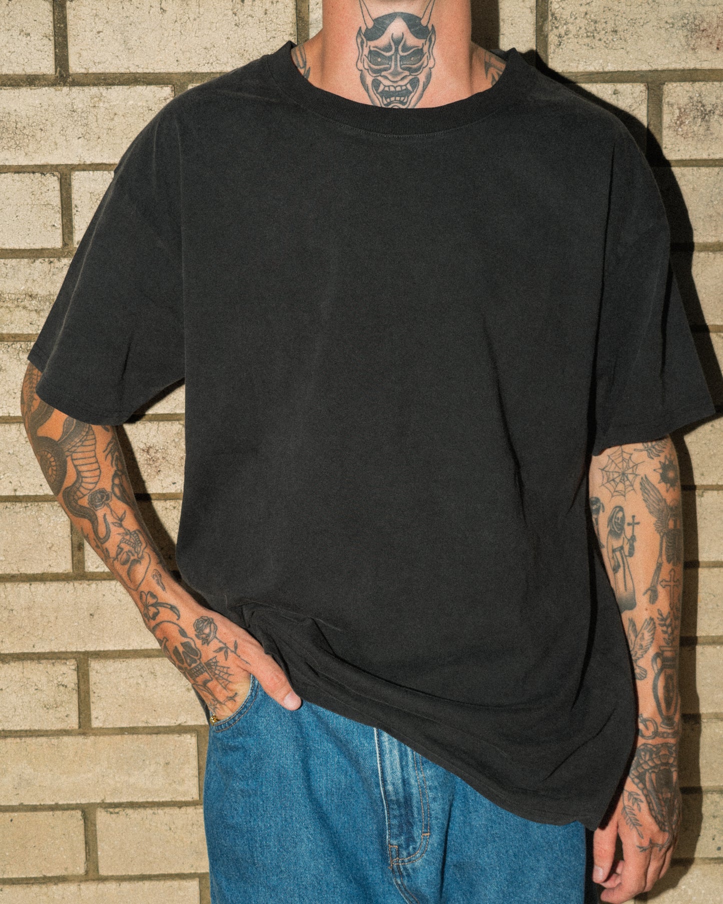 Bare Bones Tee - Acid Black