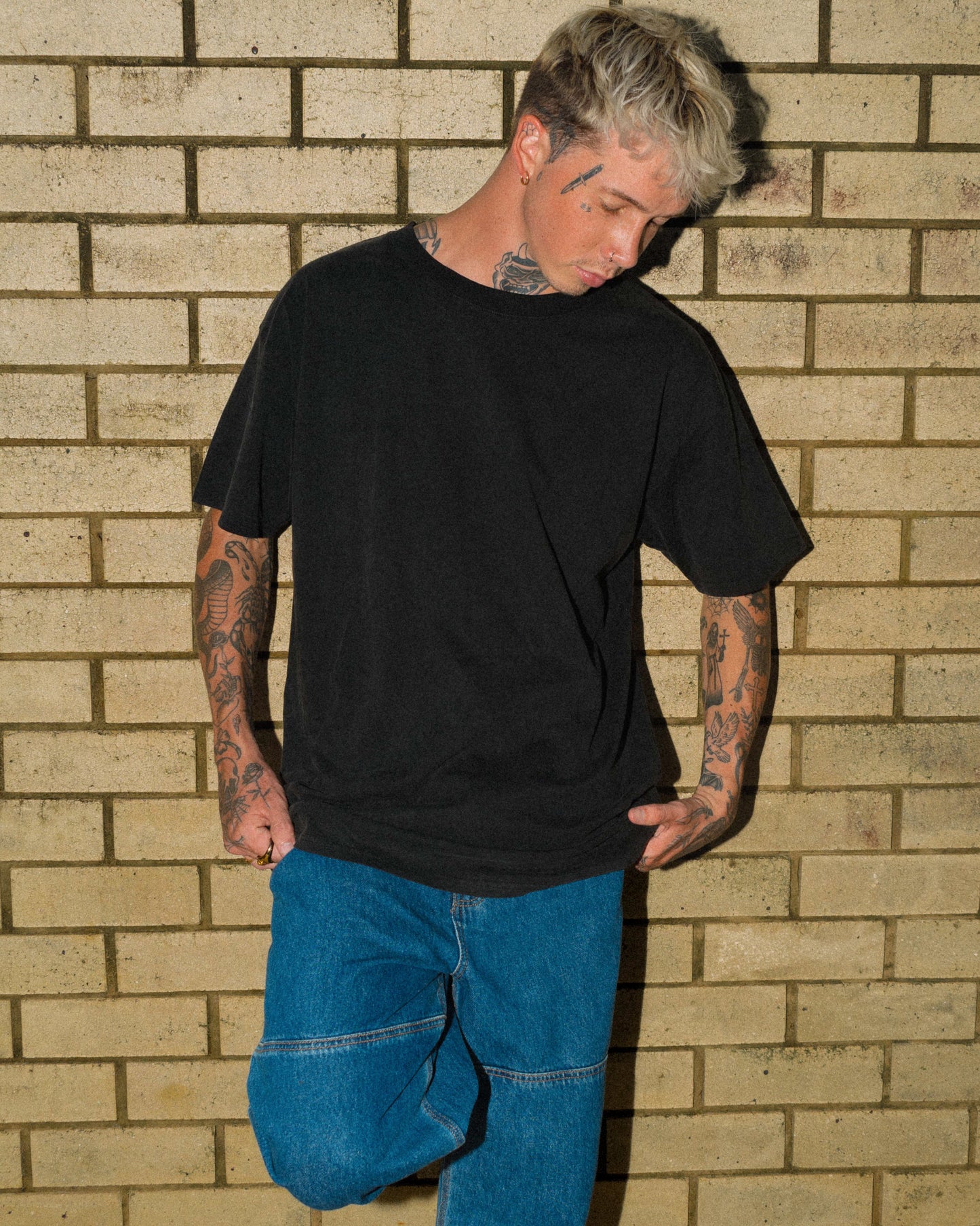 Bare Bones Tee - Acid Black