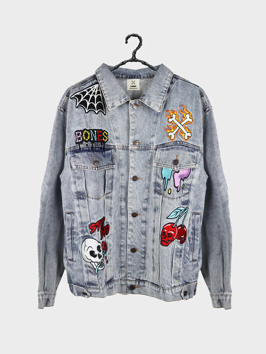 Acid Flash Patch Denim Jacket - Denim