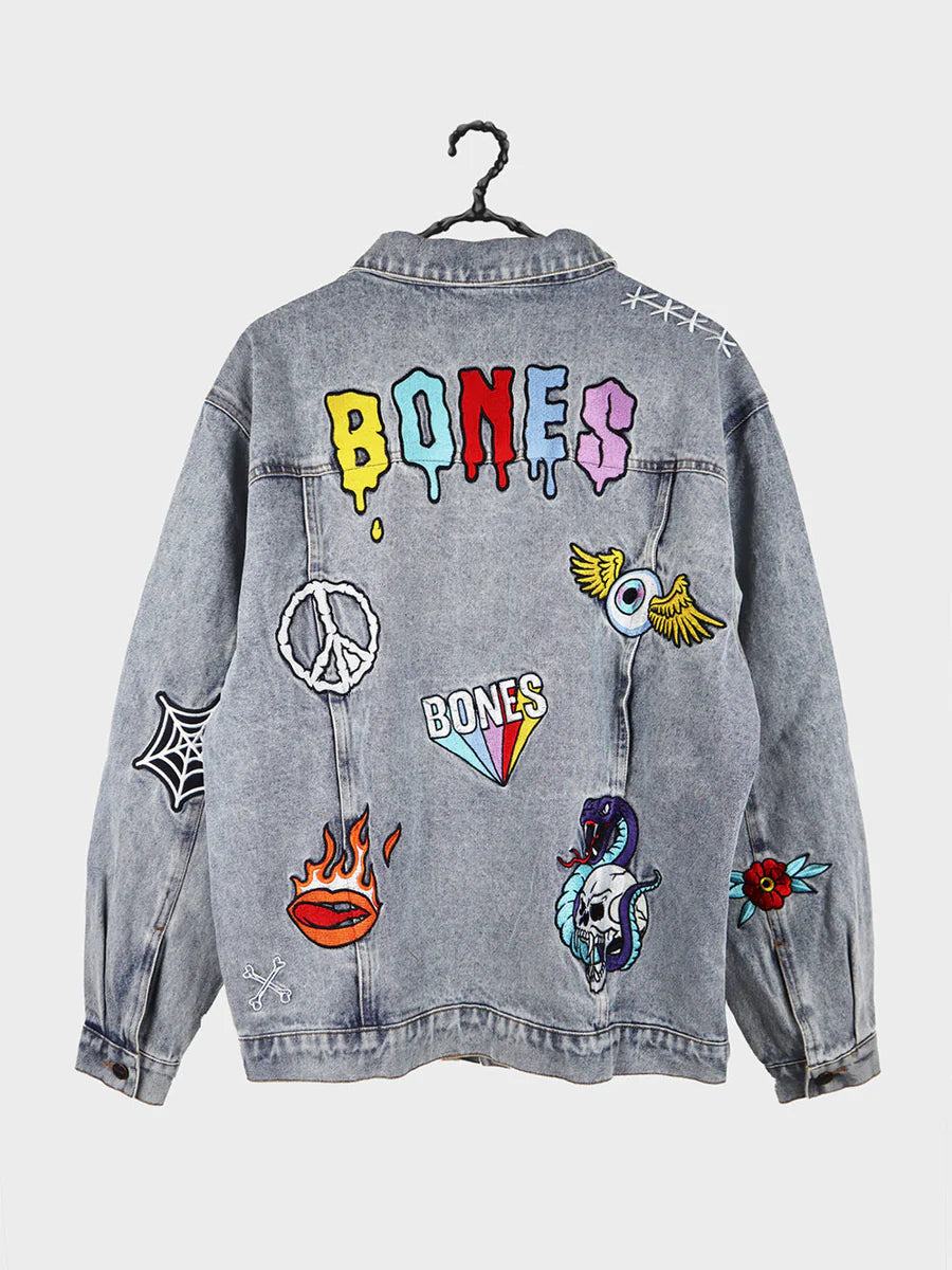 Acid Flash Patch Denim Jacket - Denim