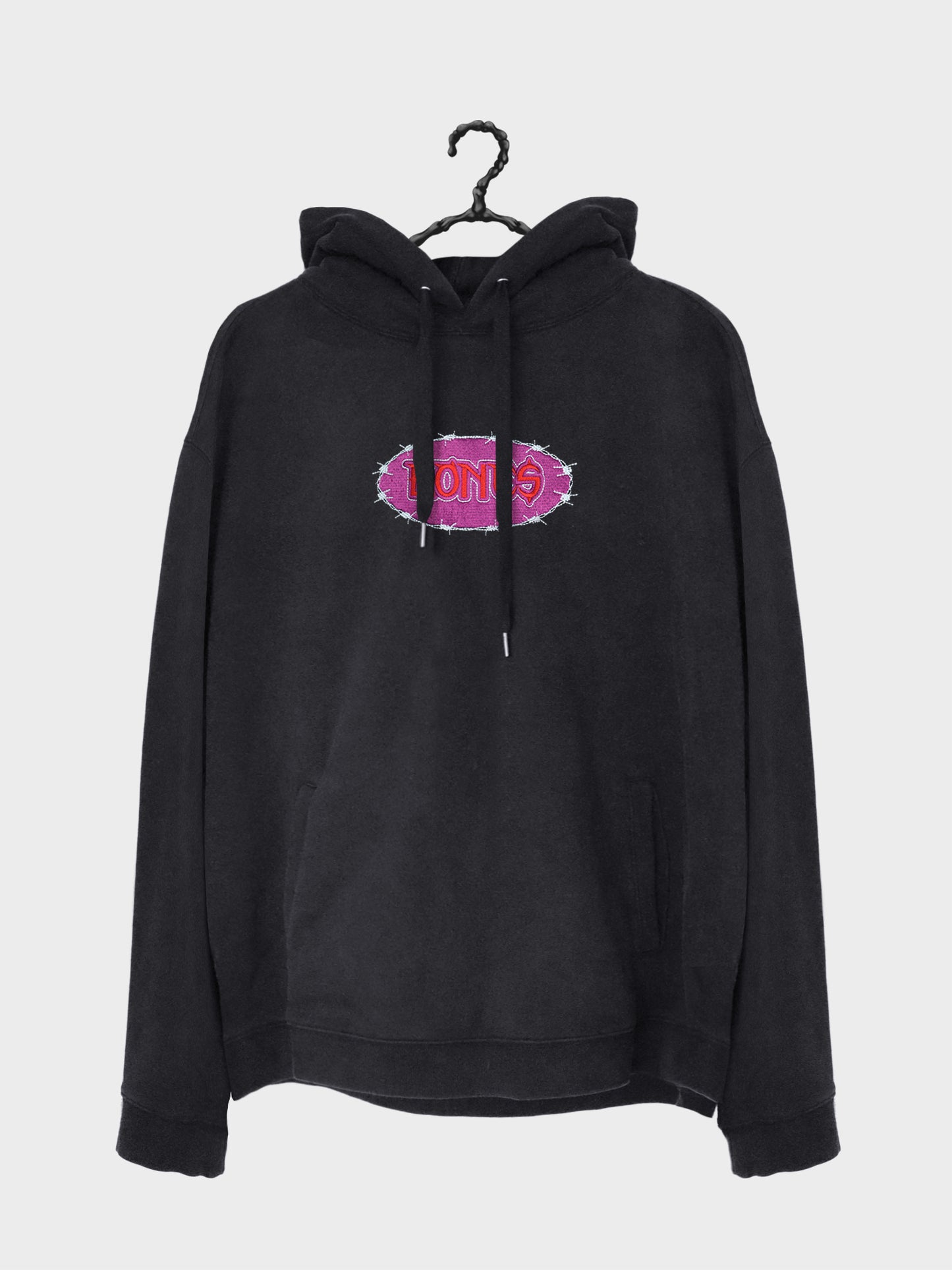 Bones Barb Hoodie - Acid Black