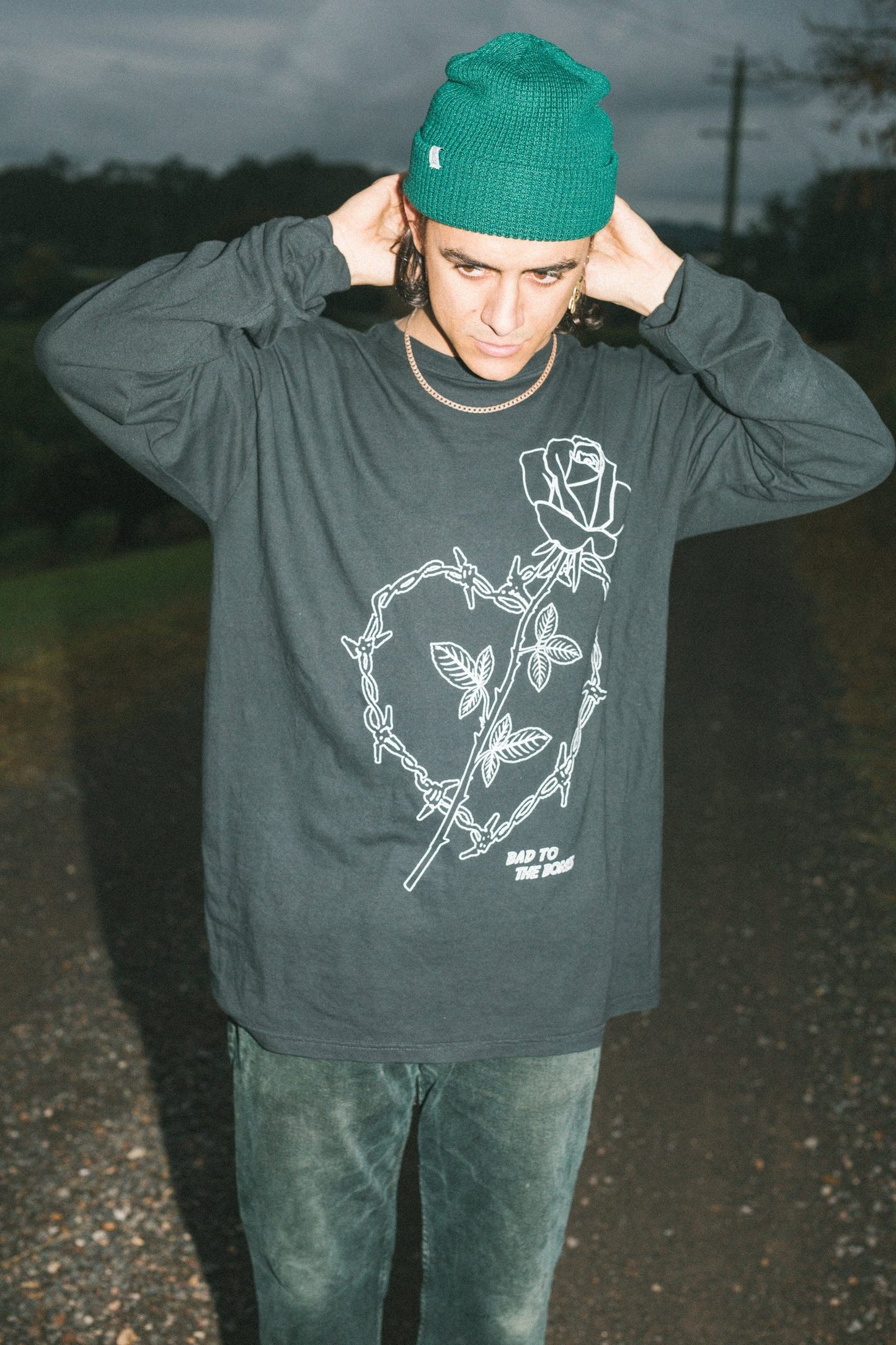 Wire Heart LS TEE - Black