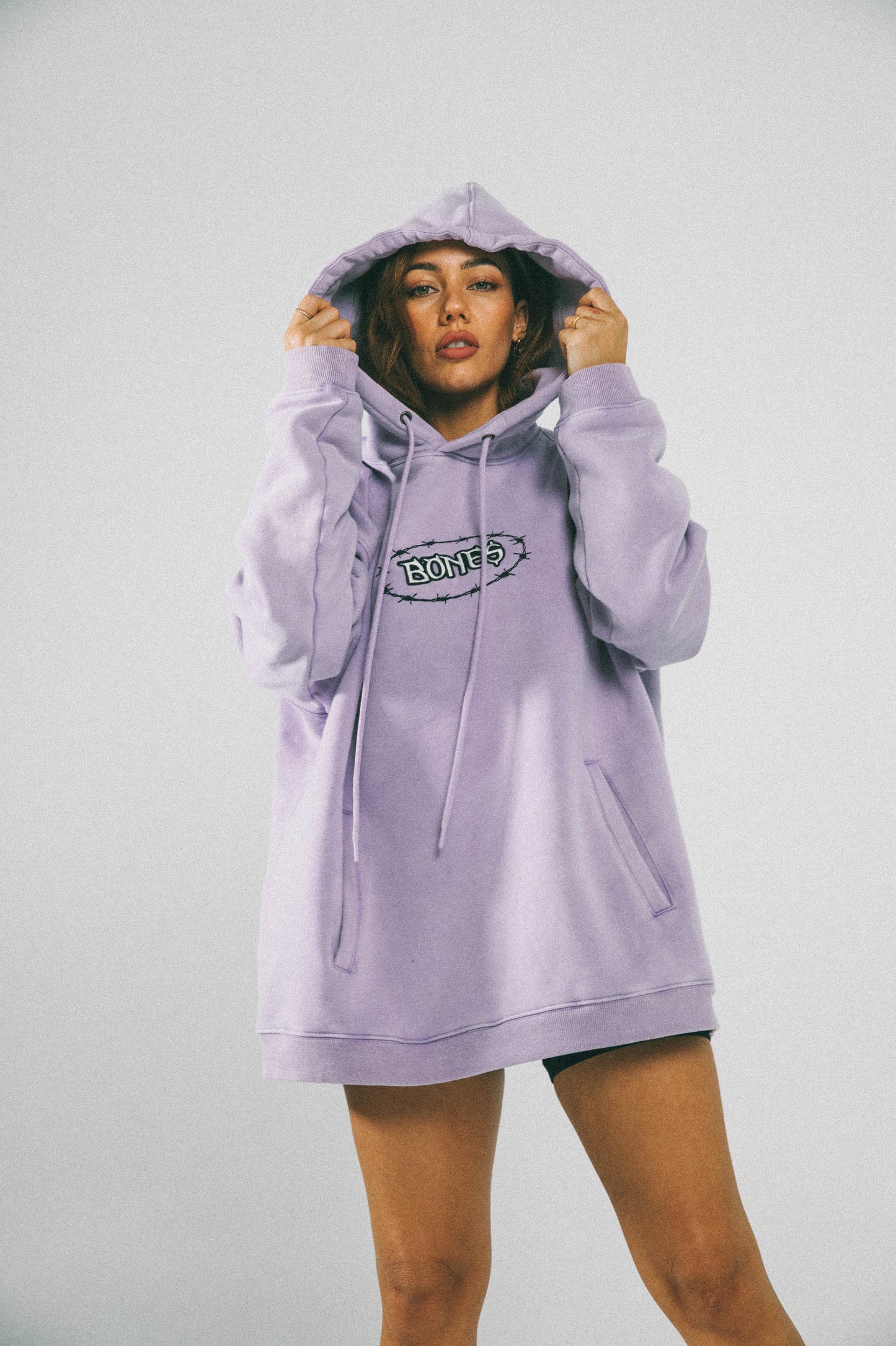 Bones Barb Hoodie - Washed Purple