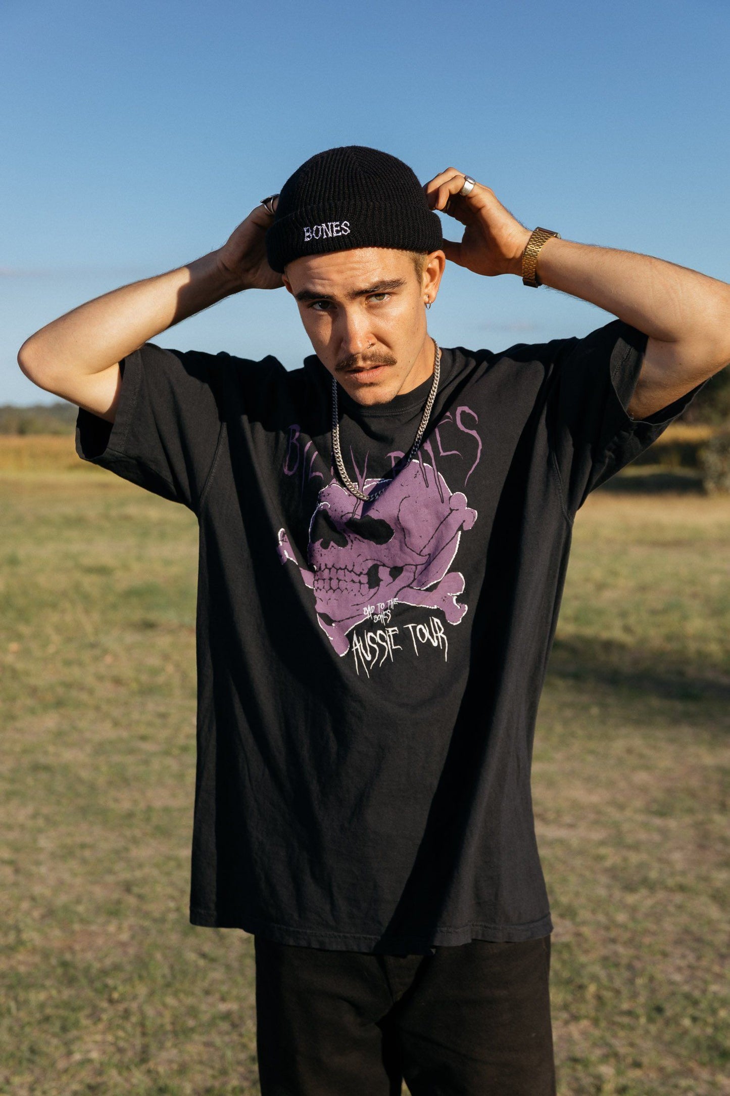 Black Bones - Docker knit Beanie