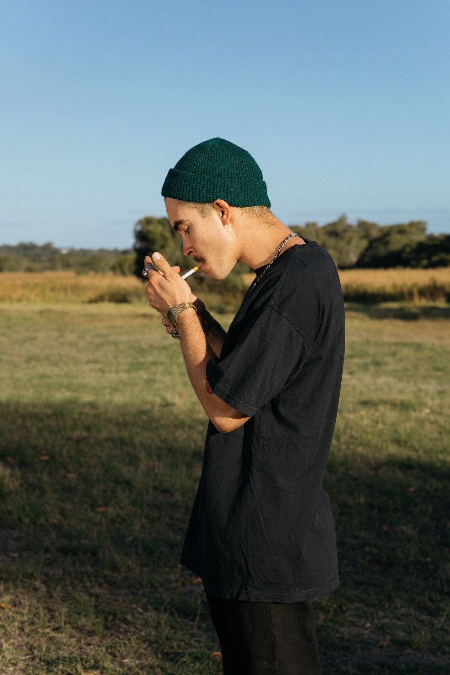 Moss Pit- Waffle Knit Beanie